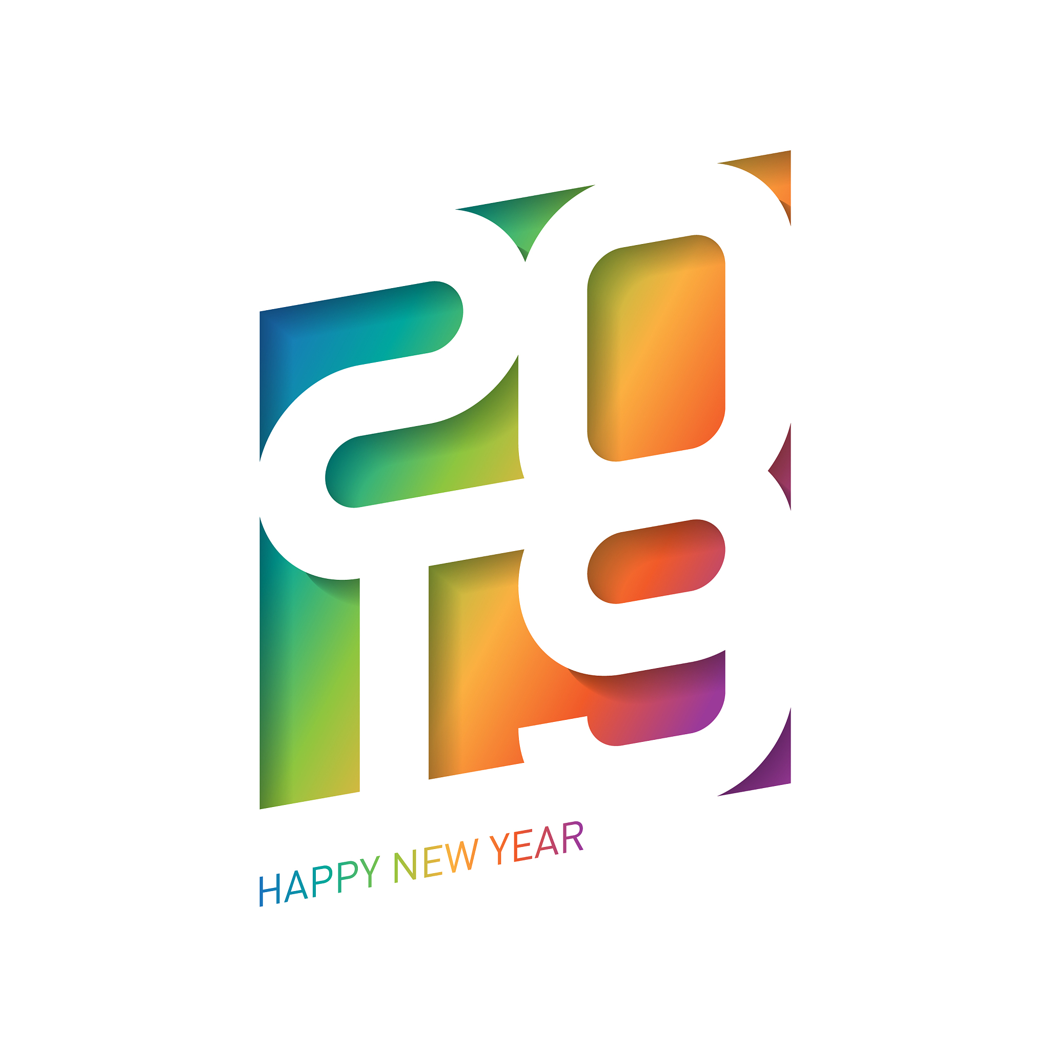 happy new year 2019 greeting card with carving