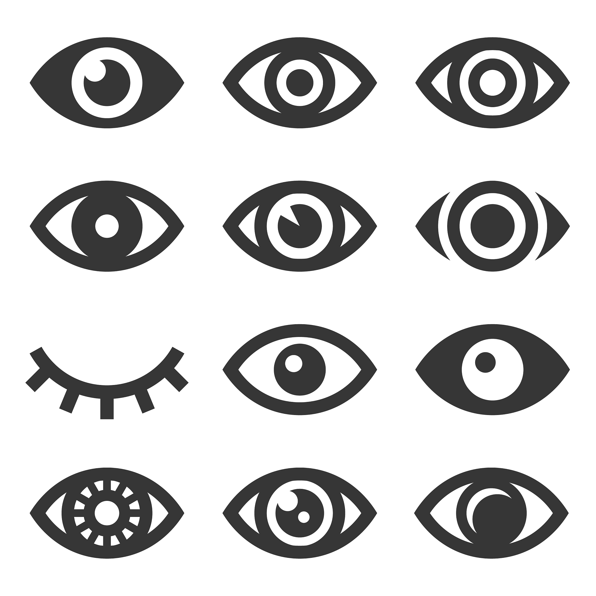 eyes icon set