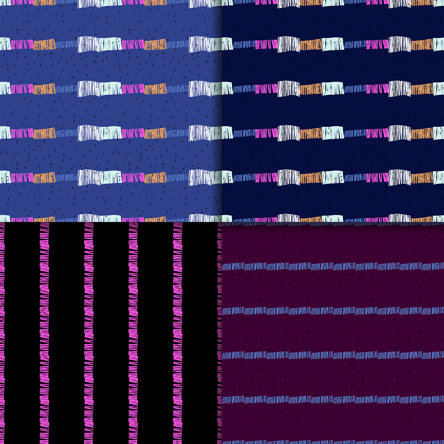 abstract seamless pattern set