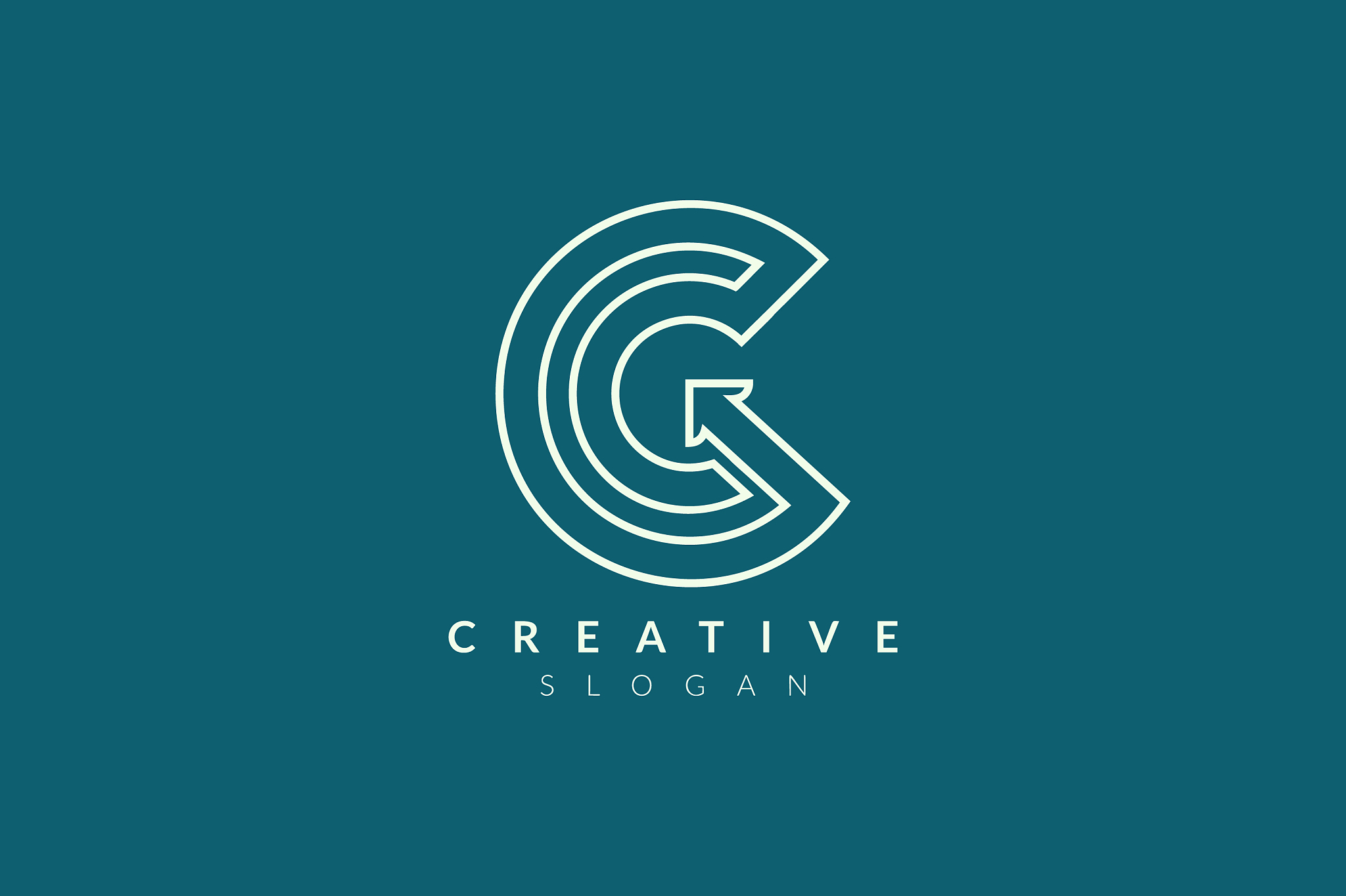 letter c logo design minimalist and modern design