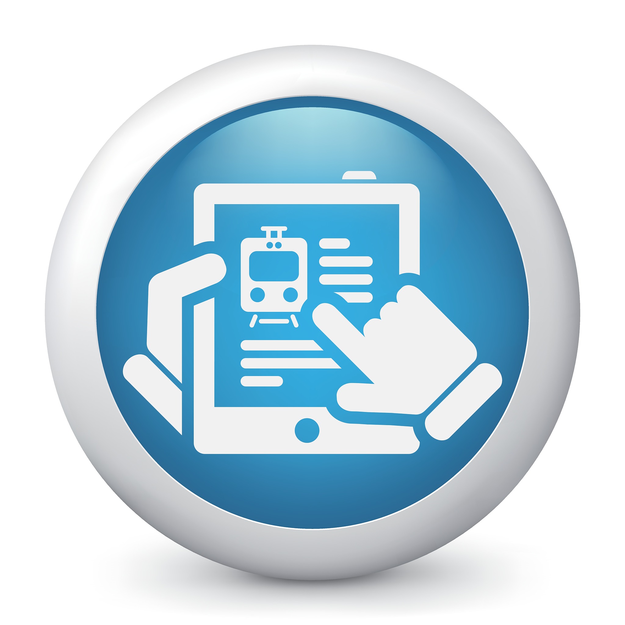 train website on tablet icon