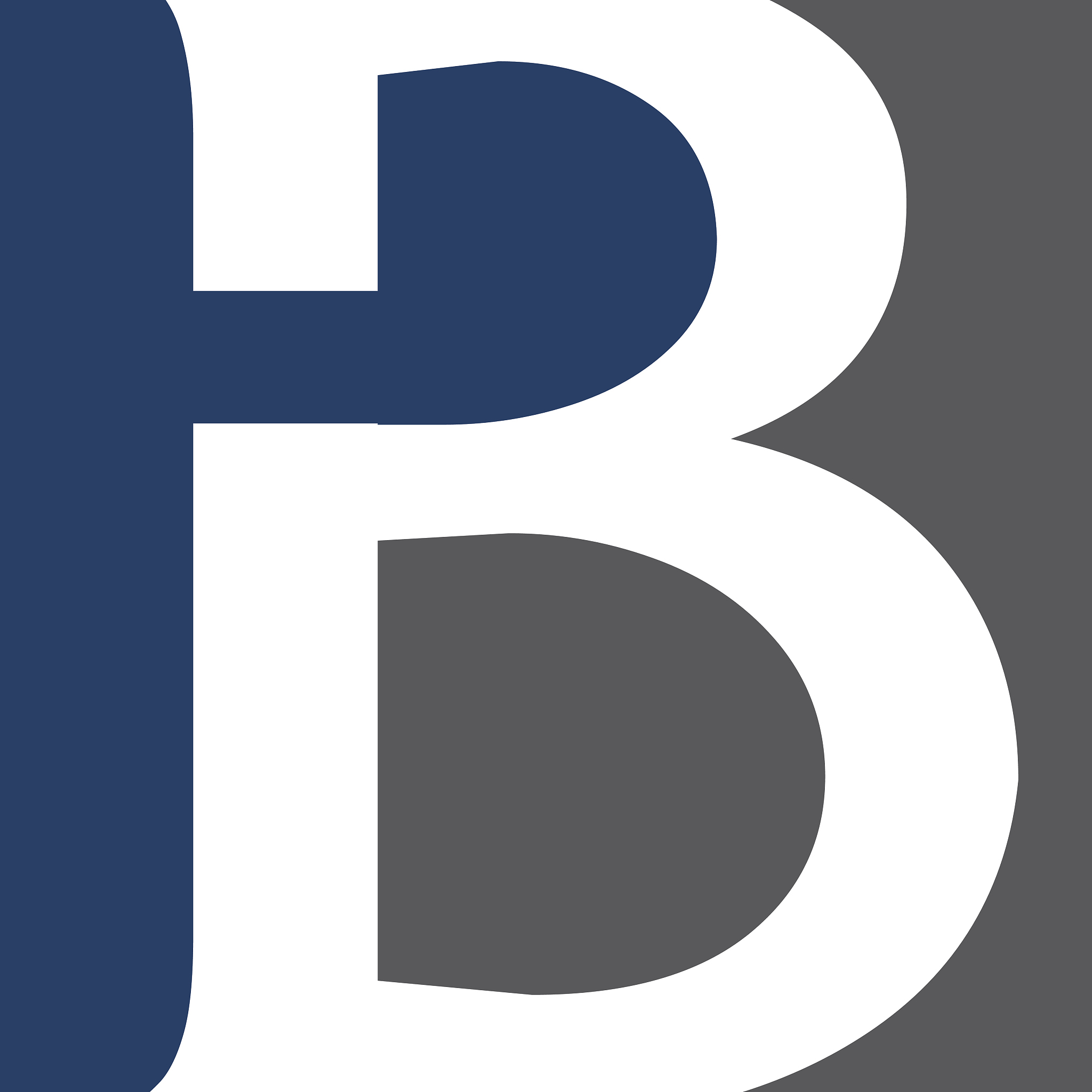 letter b modern icon
