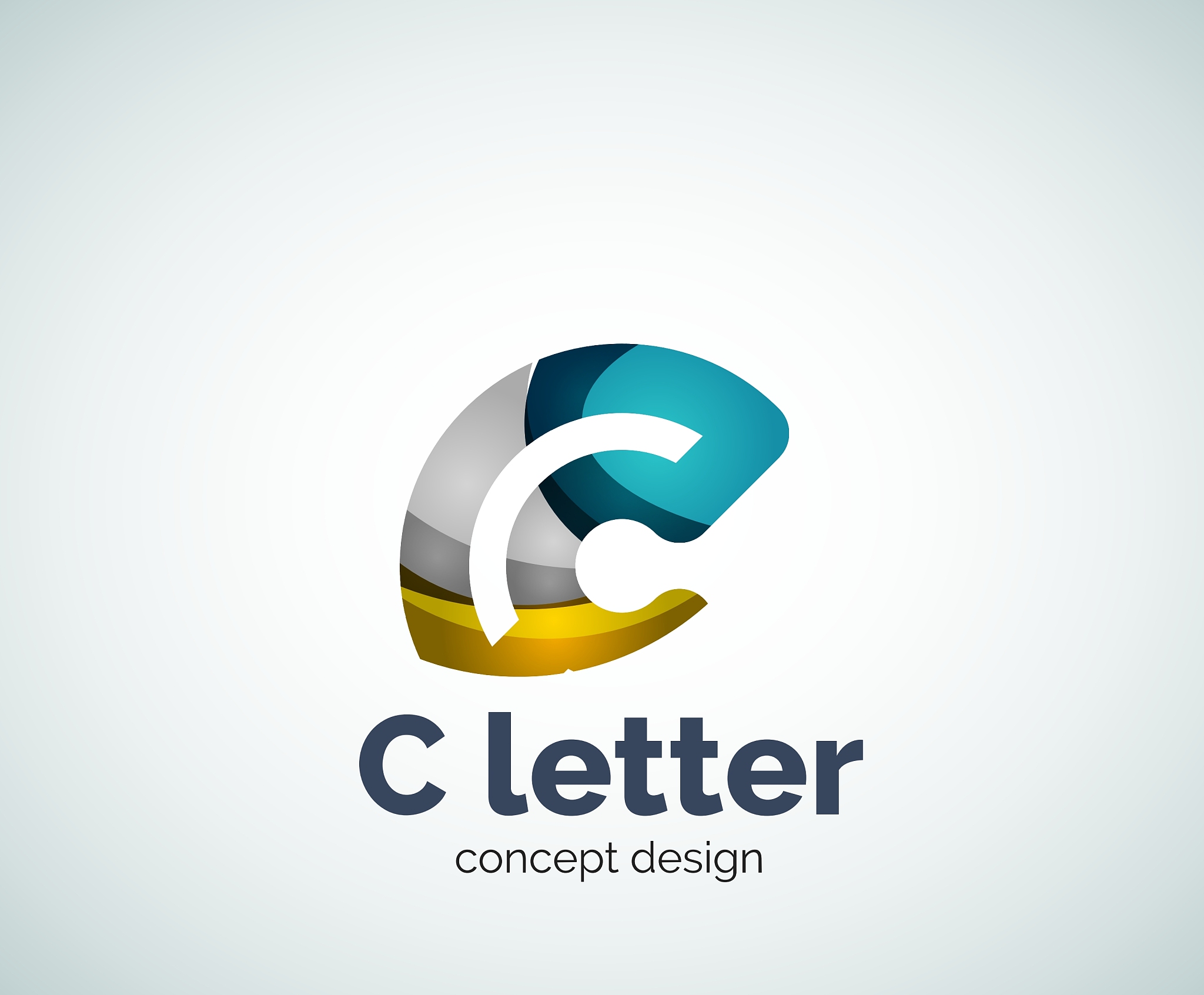c letter concept logo template