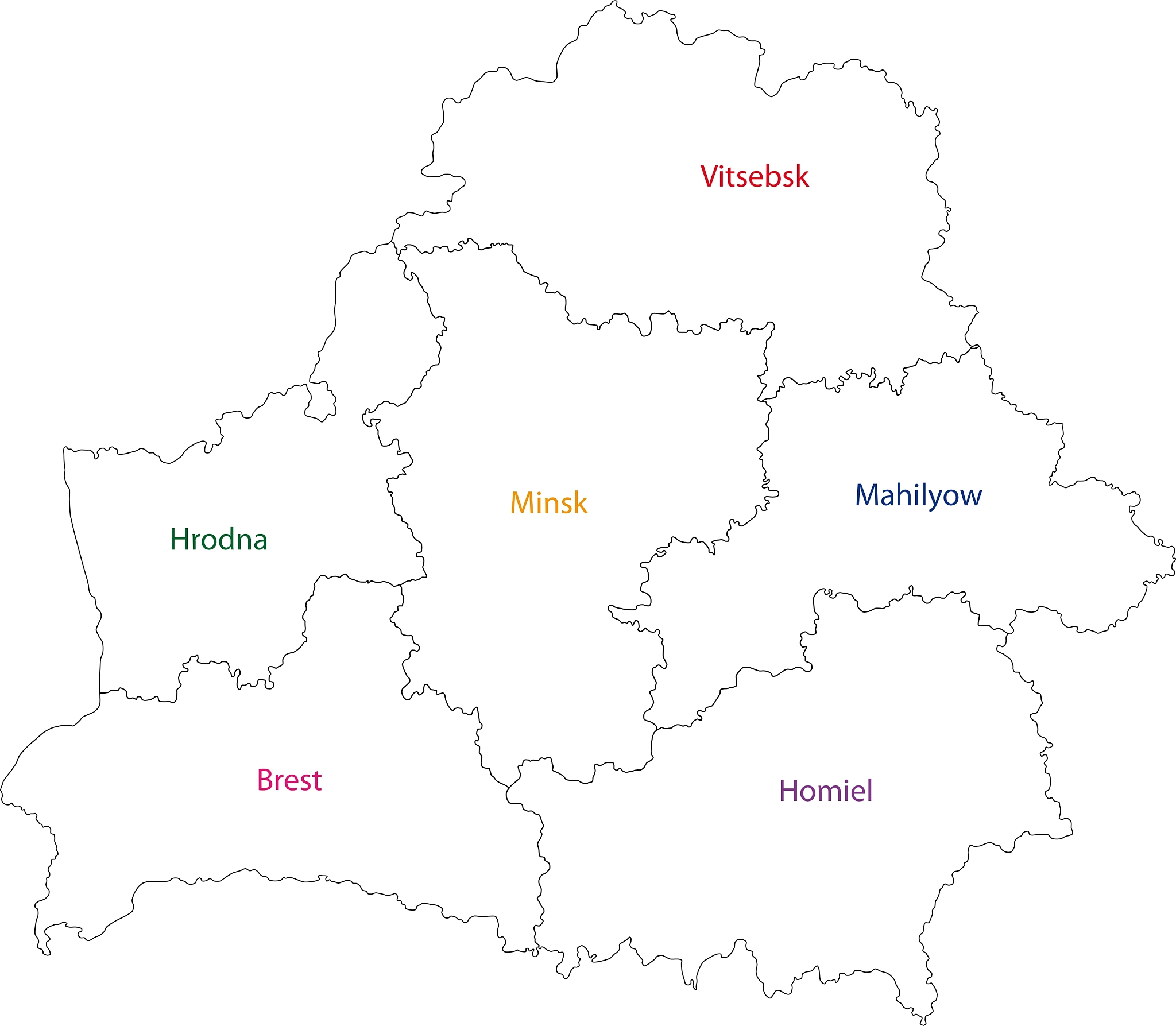 outline belarus map