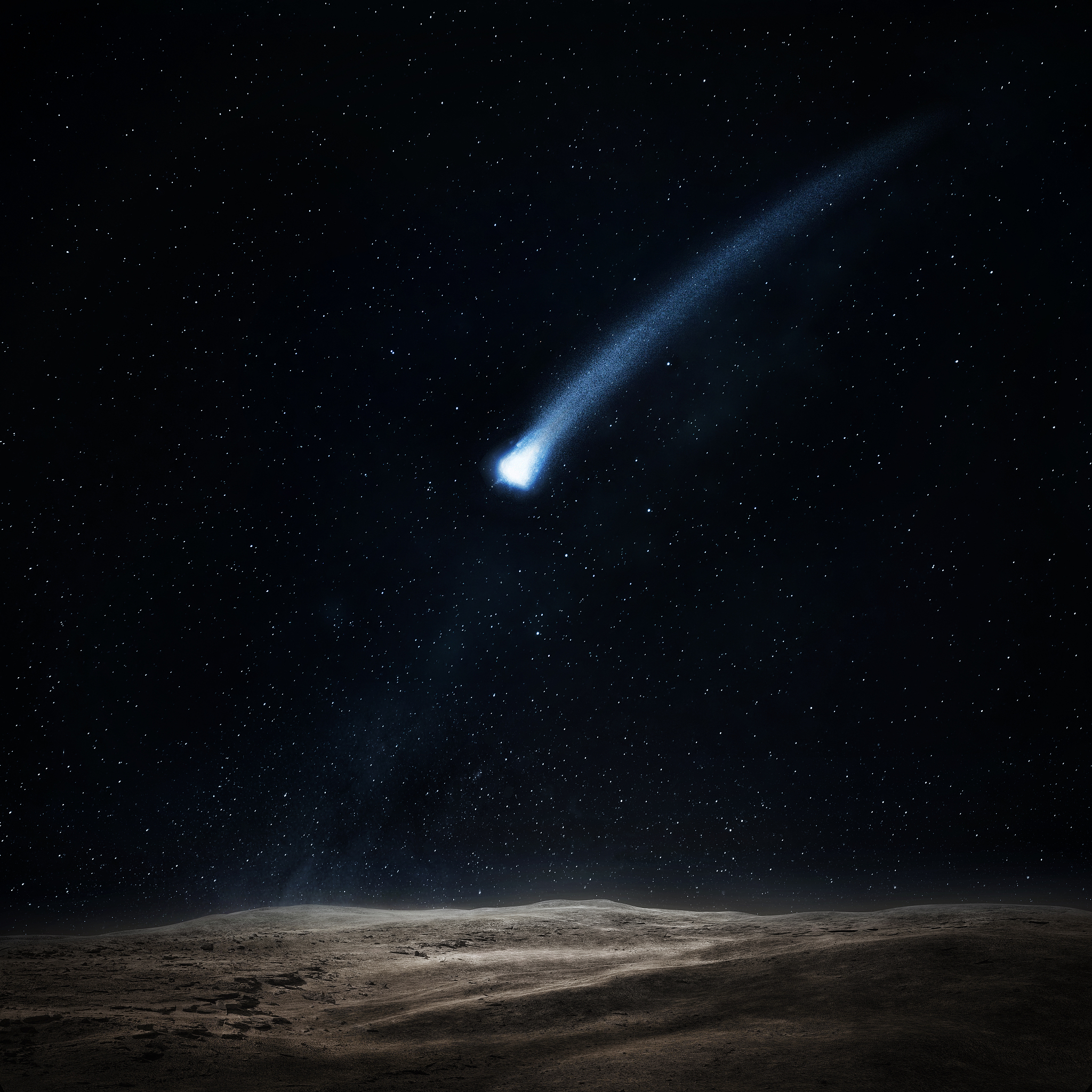 planet, comet and galaxy.