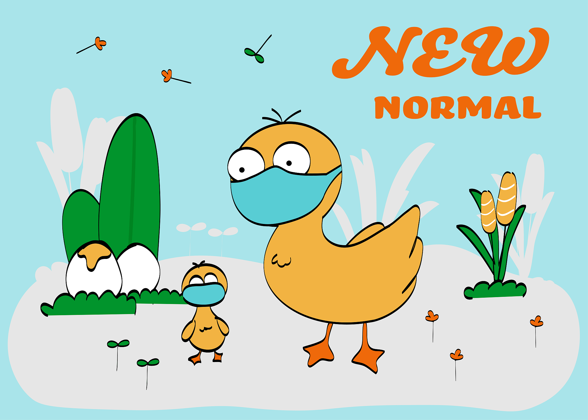 yellow duck for new normal design