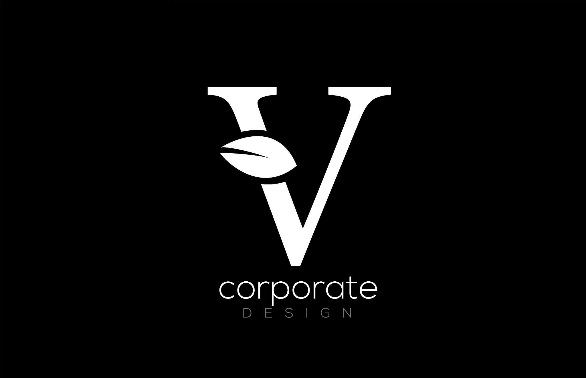 black and white v letter alphabet leaf logo icon