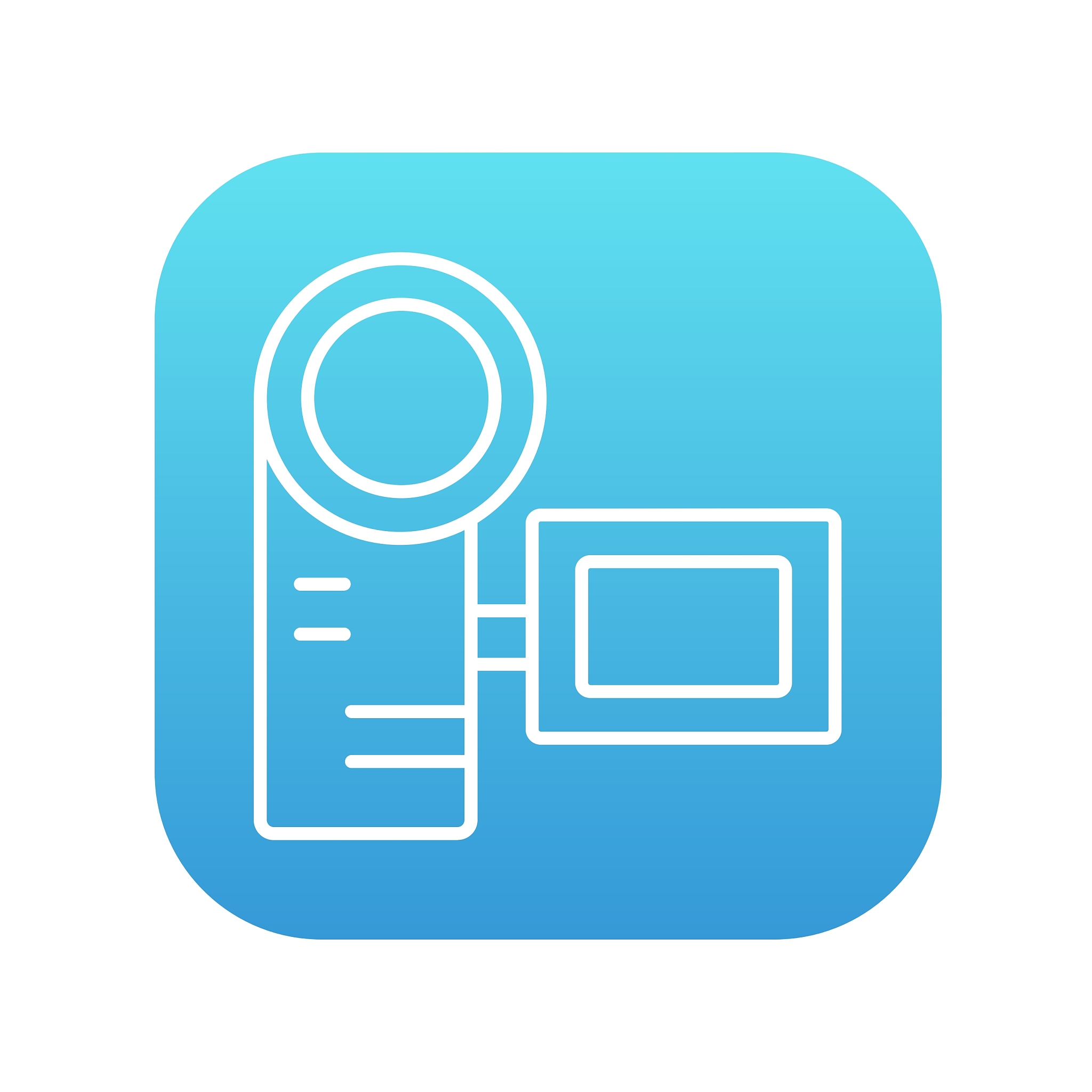 digital video camera line icon