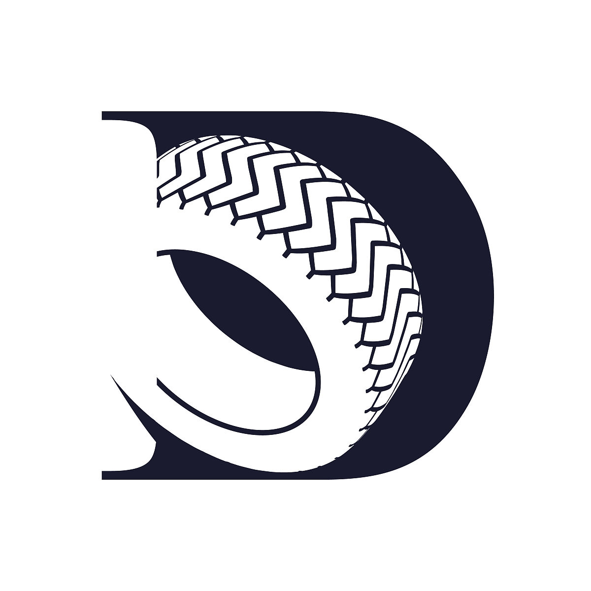 d字母标志汽车车轮标志设计.轮胎公司或轮胎店矢量标识设计.