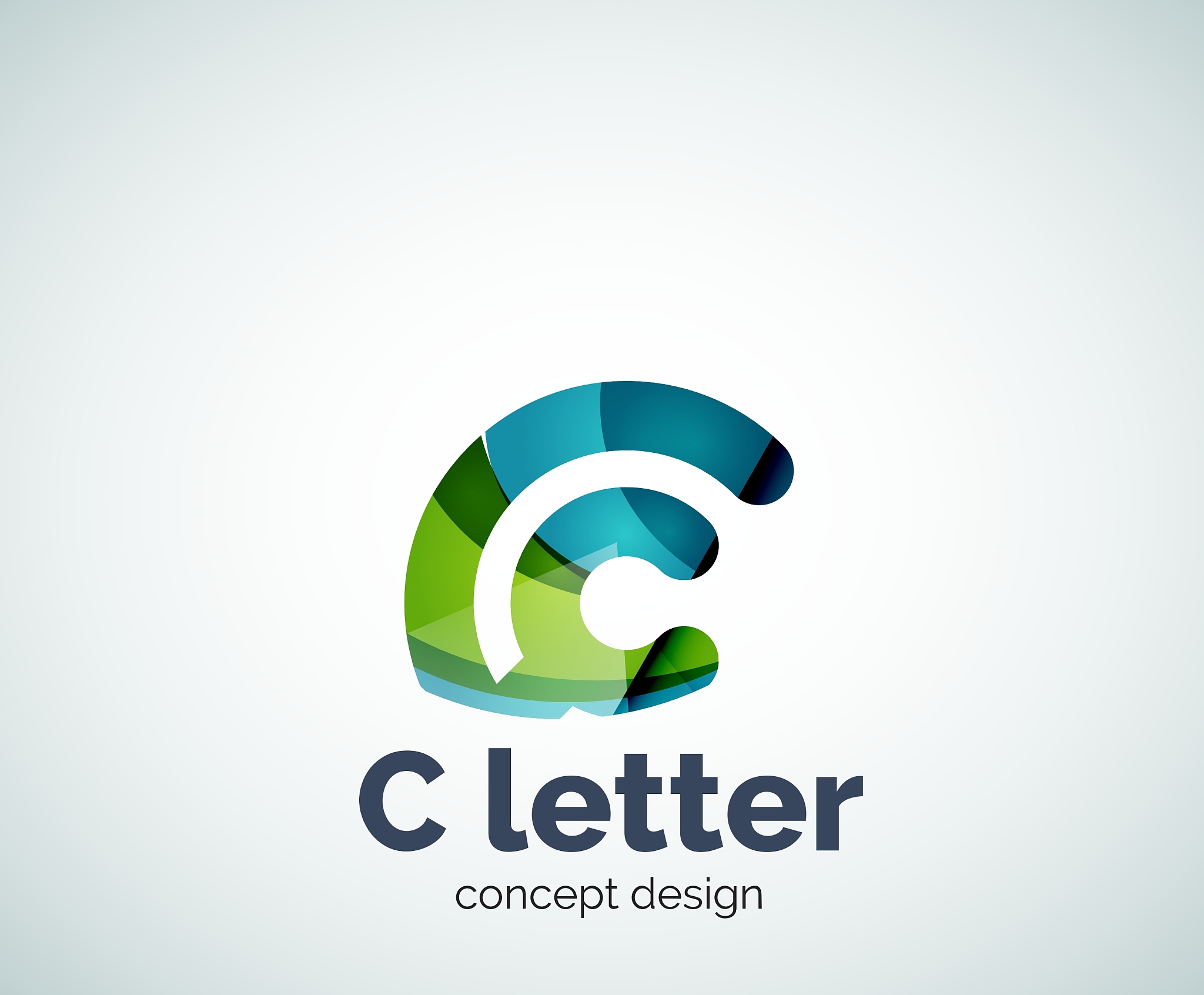 c letter concept logo template