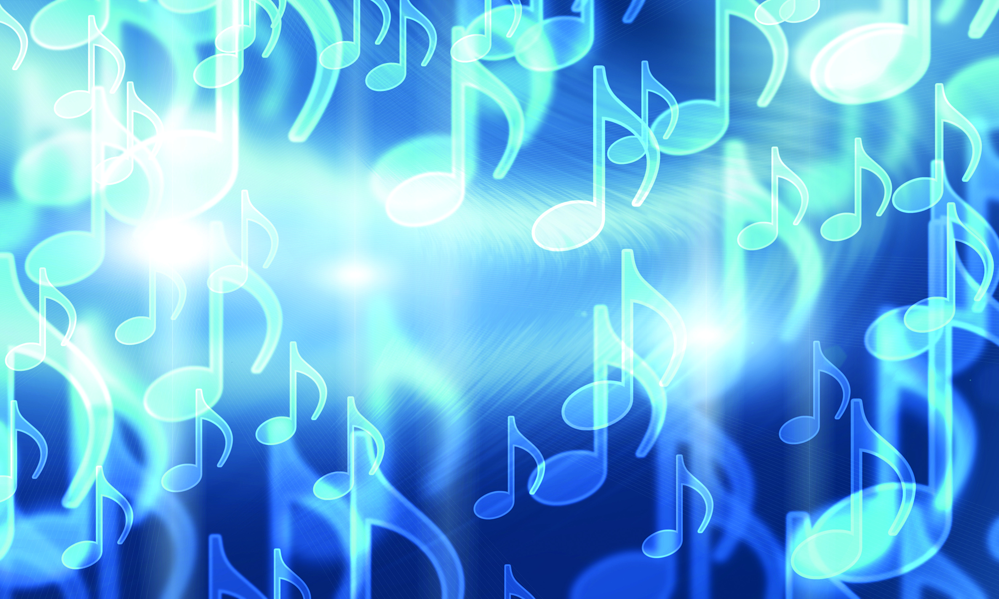 lights in the form of musical symbols