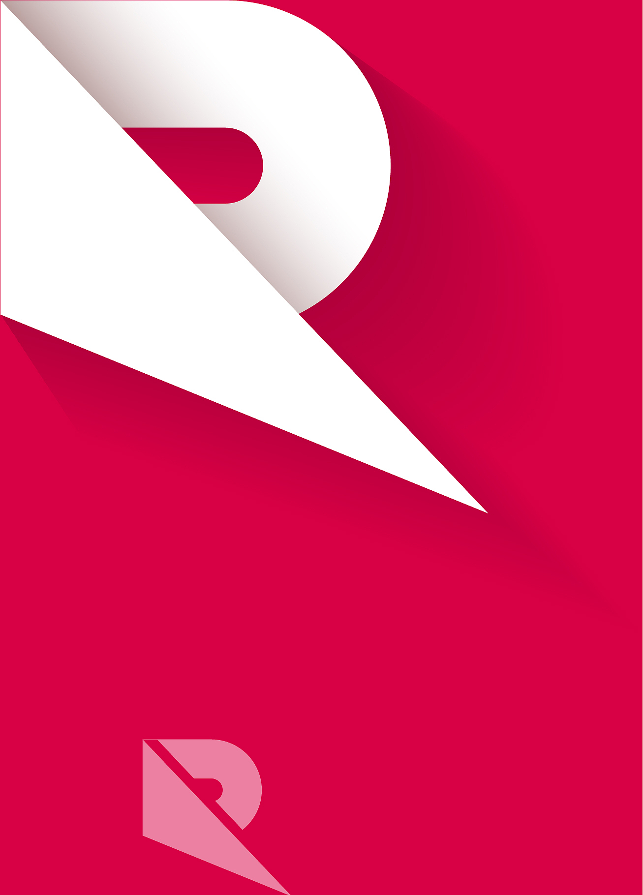 r monogram white origami