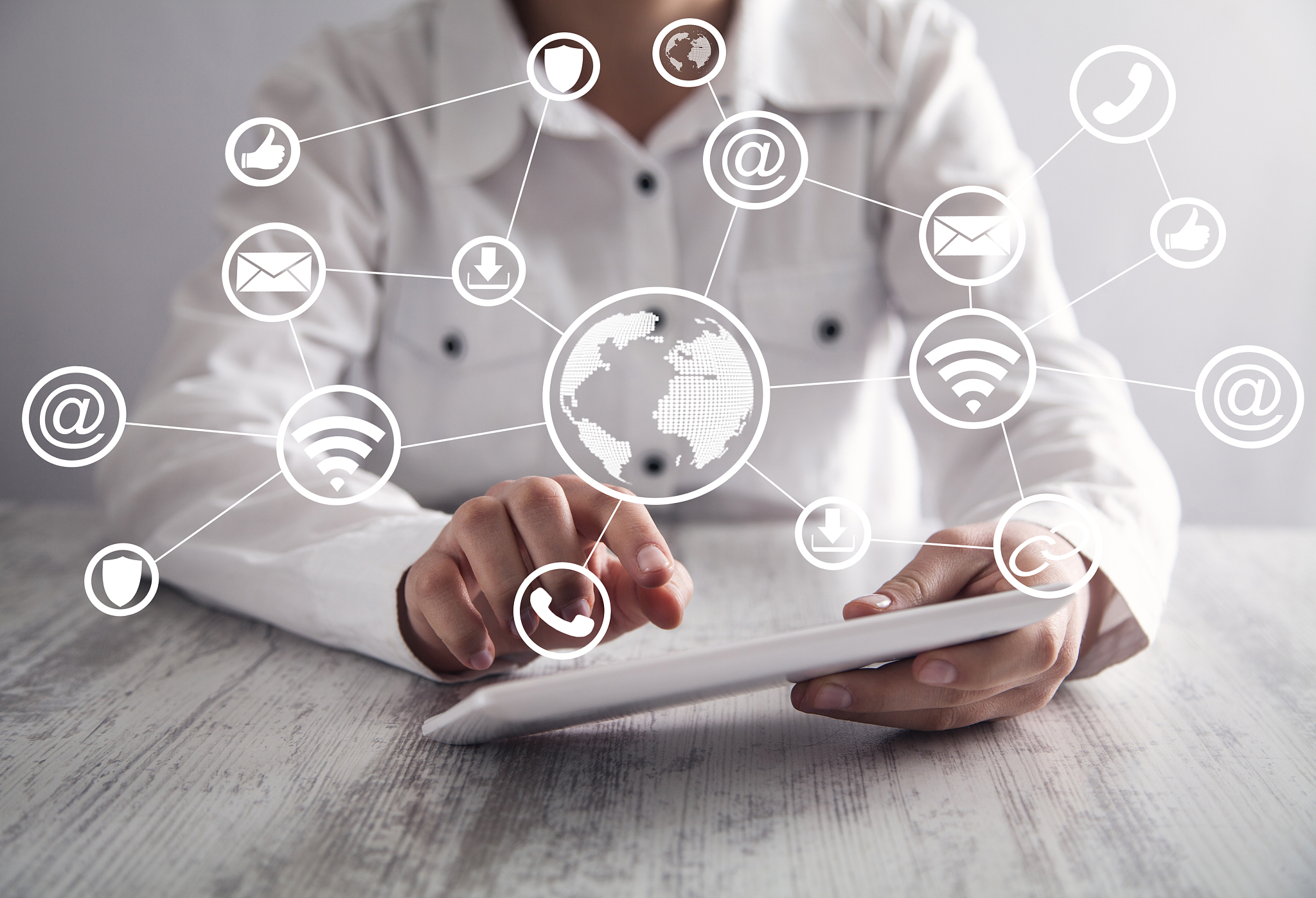 network and social media. technology and business