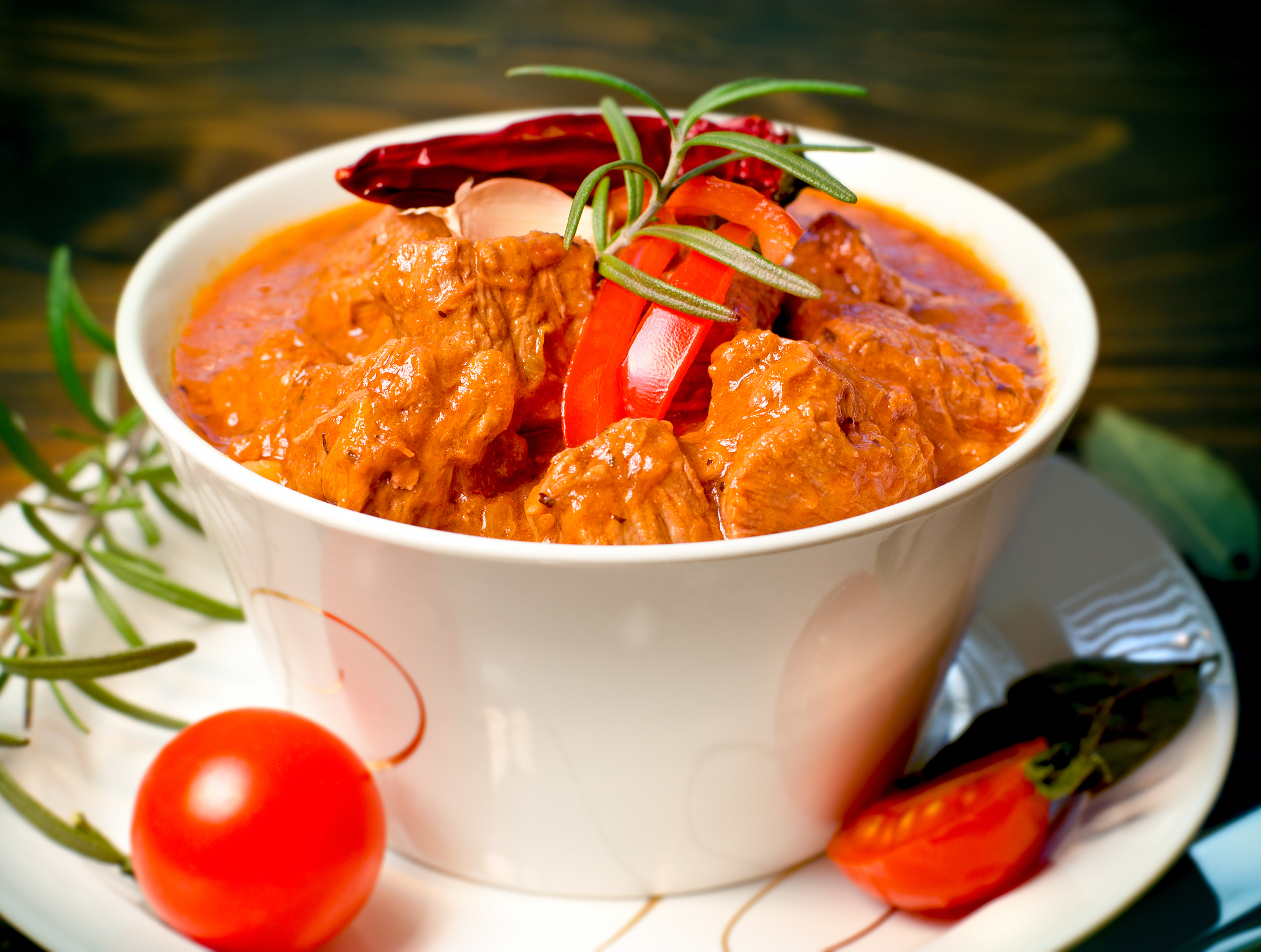 beef goulash - stew in bowl