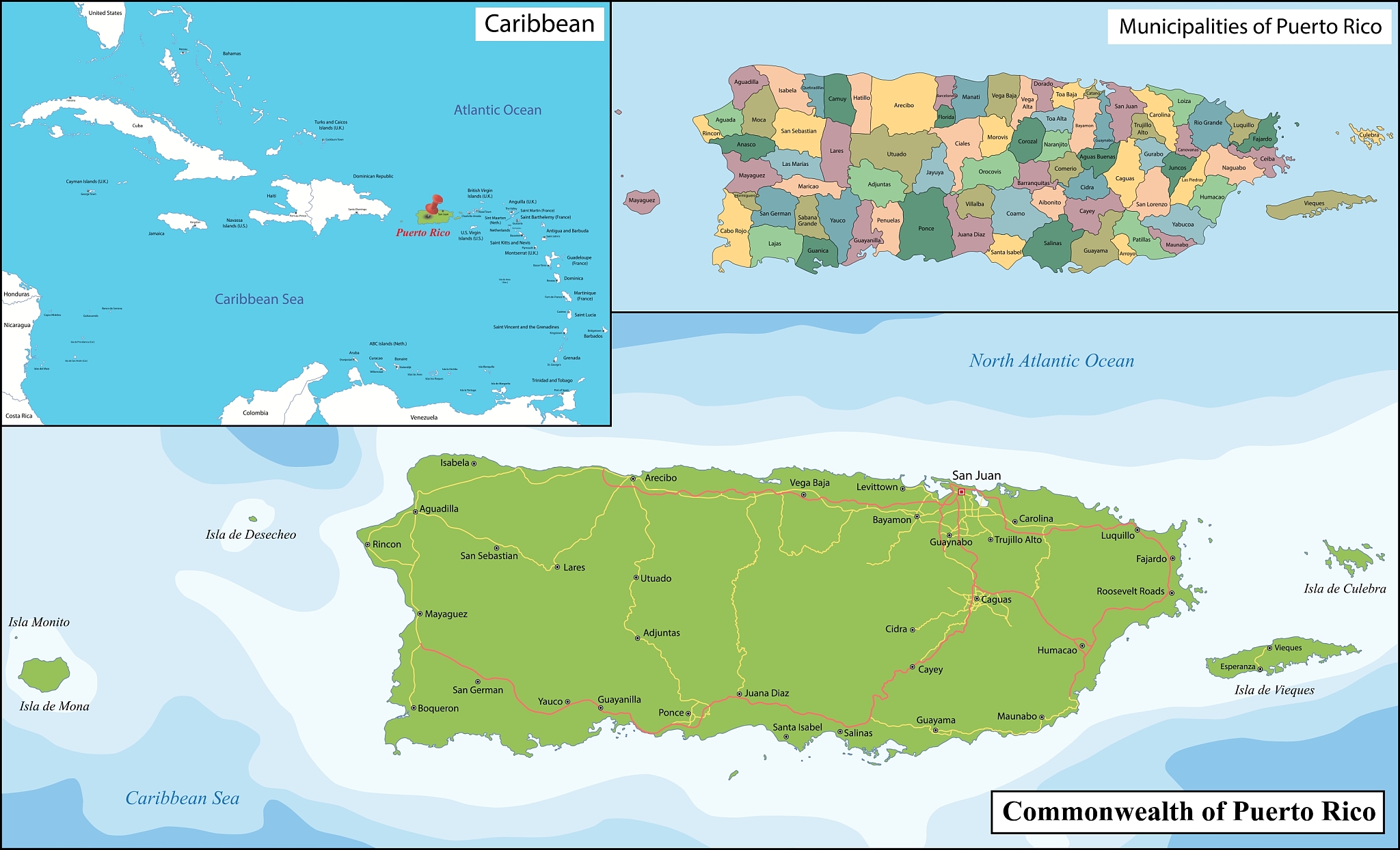 puerto rico map
