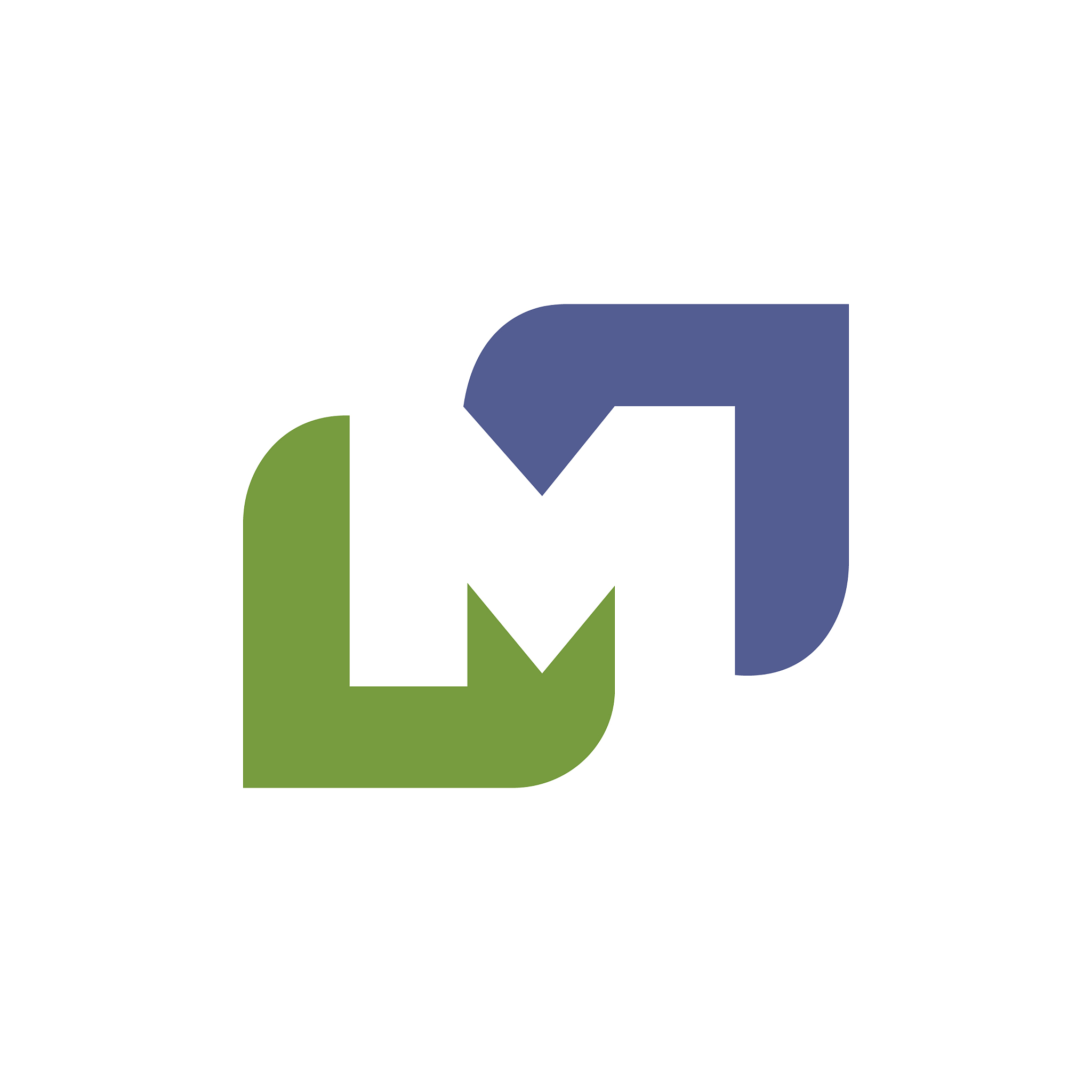 initial letter m or mm logo design template