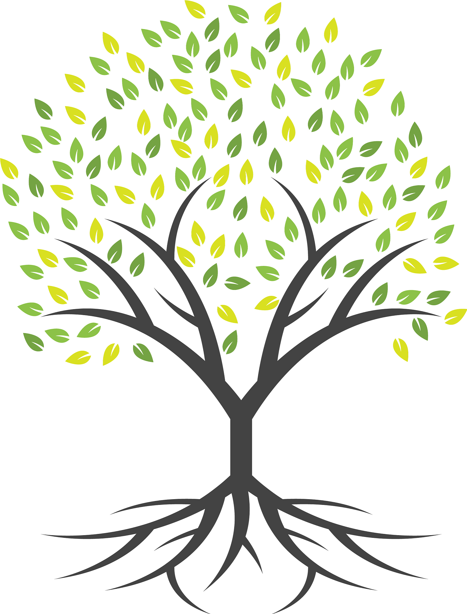 tree clip art graphic design template isolated