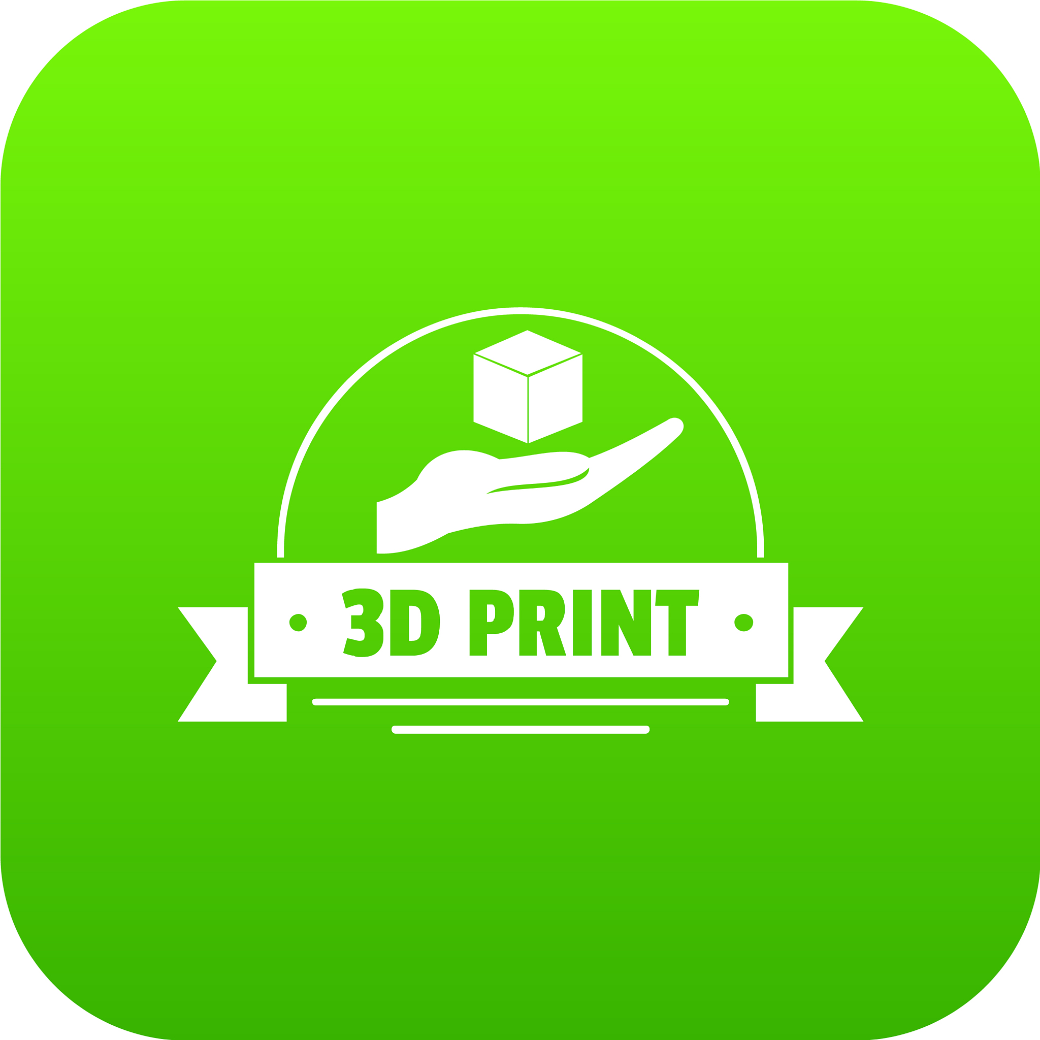 industry 3d printing icon green