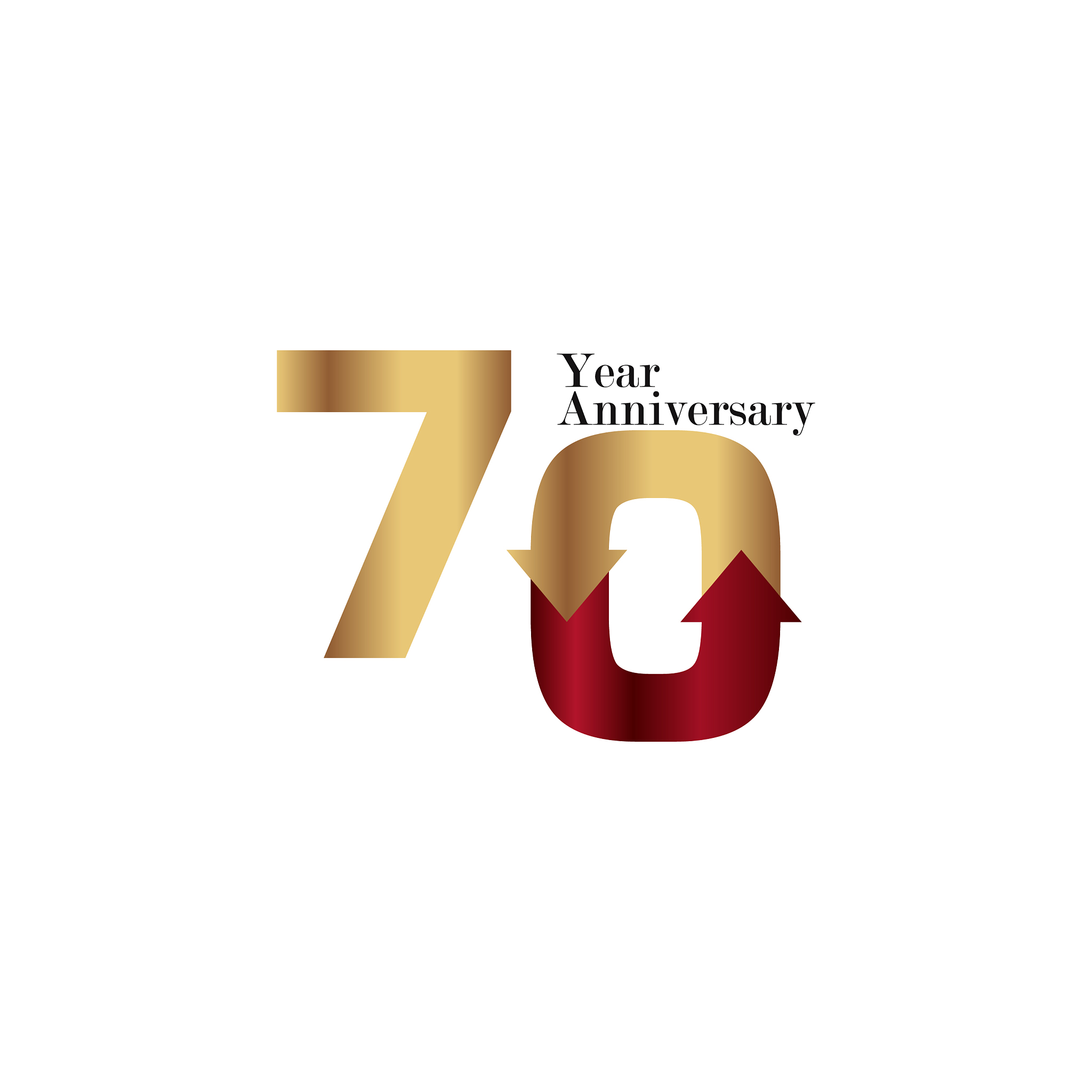 70 year anniversary template design