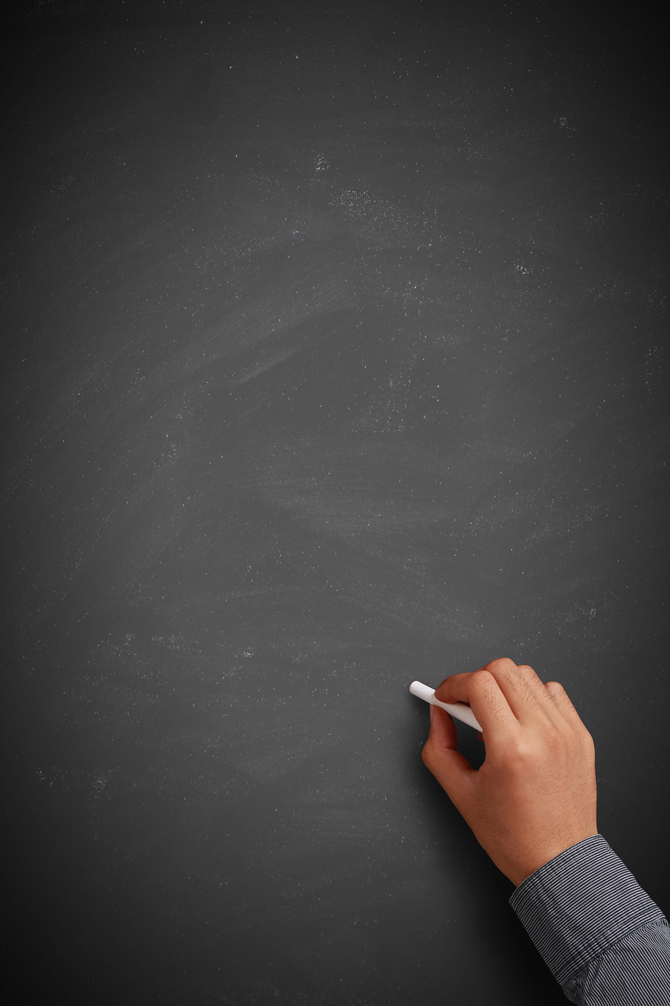 hand writing on blank chalkboard