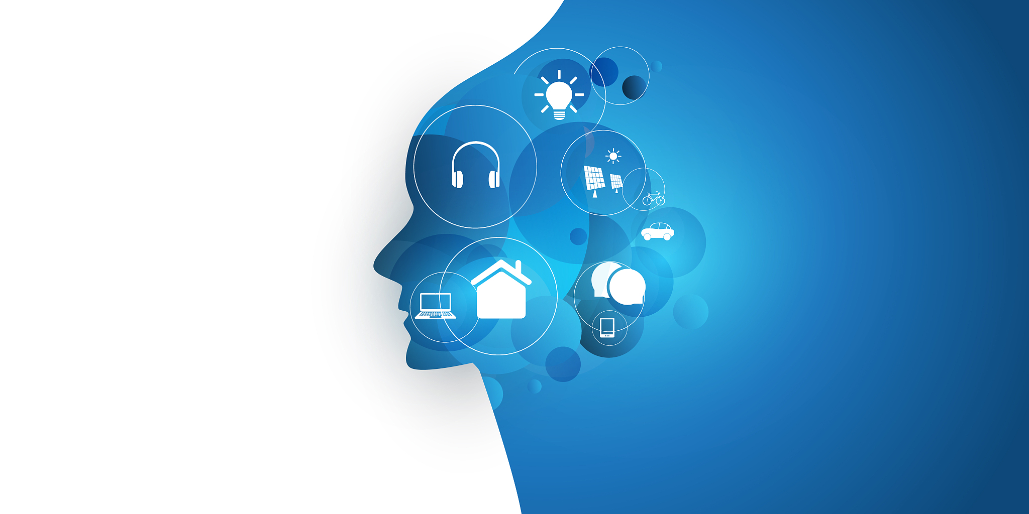 artificial intelligence, cloud computing, home automation concep