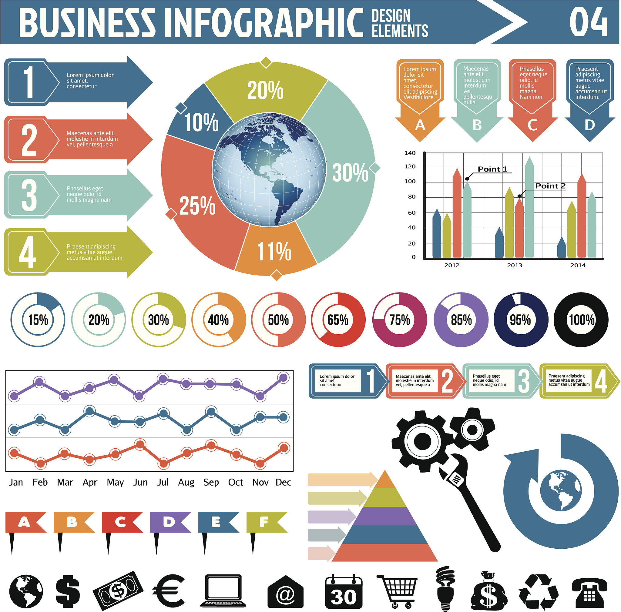 business infographics design elements