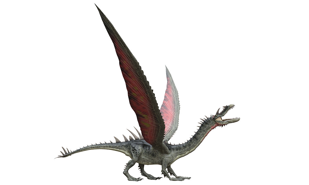 幻想龙孤立在白色3d插图