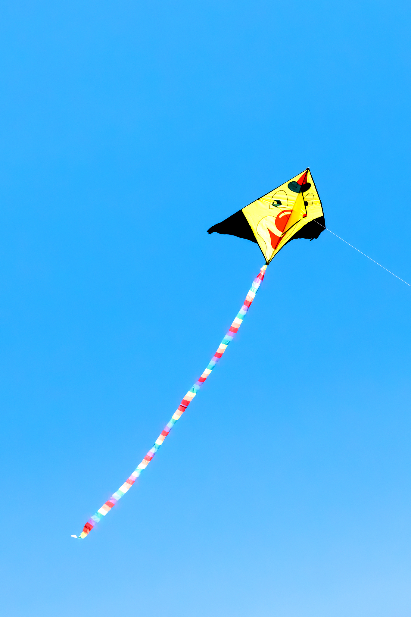 kite flying in a blue sky