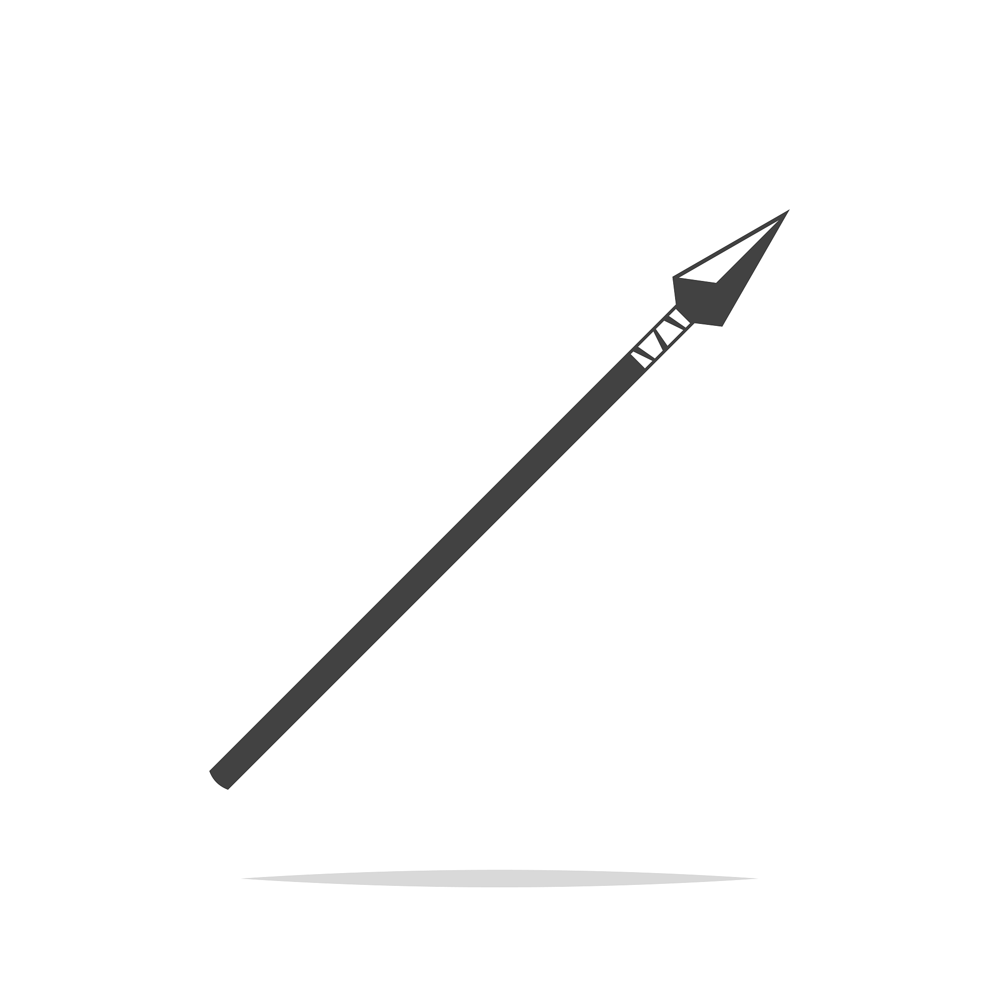 spear icon vector isolated