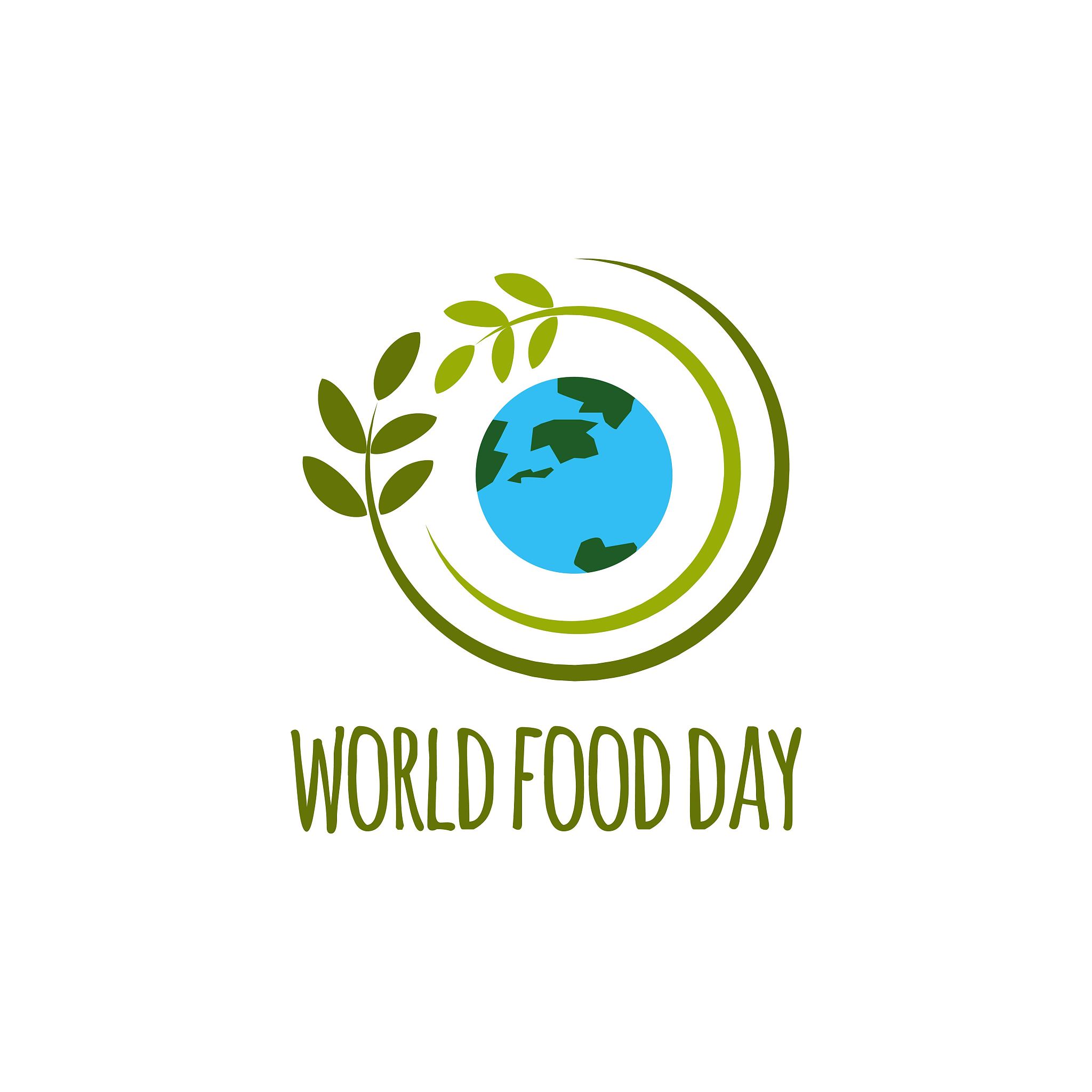 world food day logo vector template design illustration