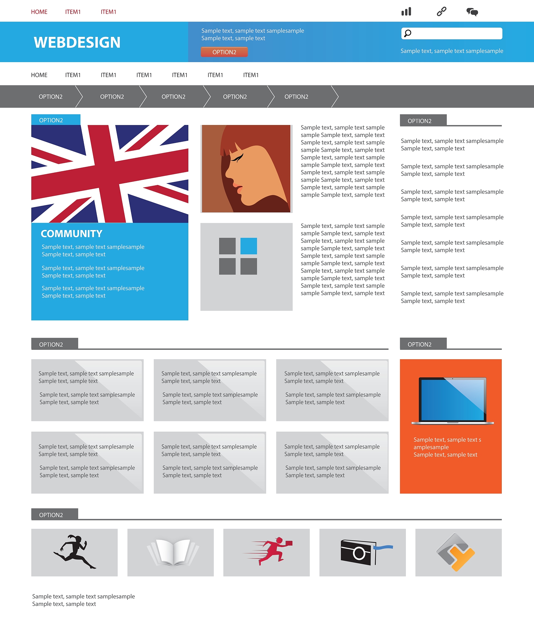 media website template