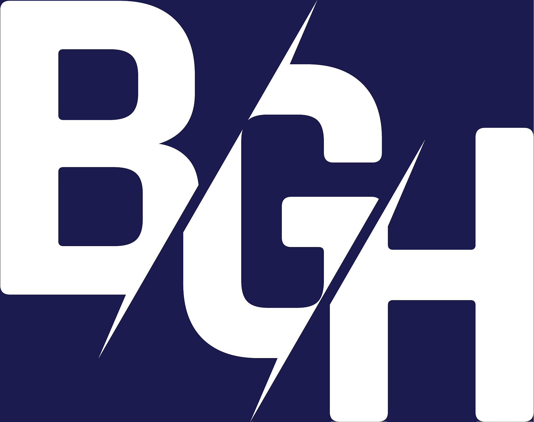 monogram letters initial logo design bgh