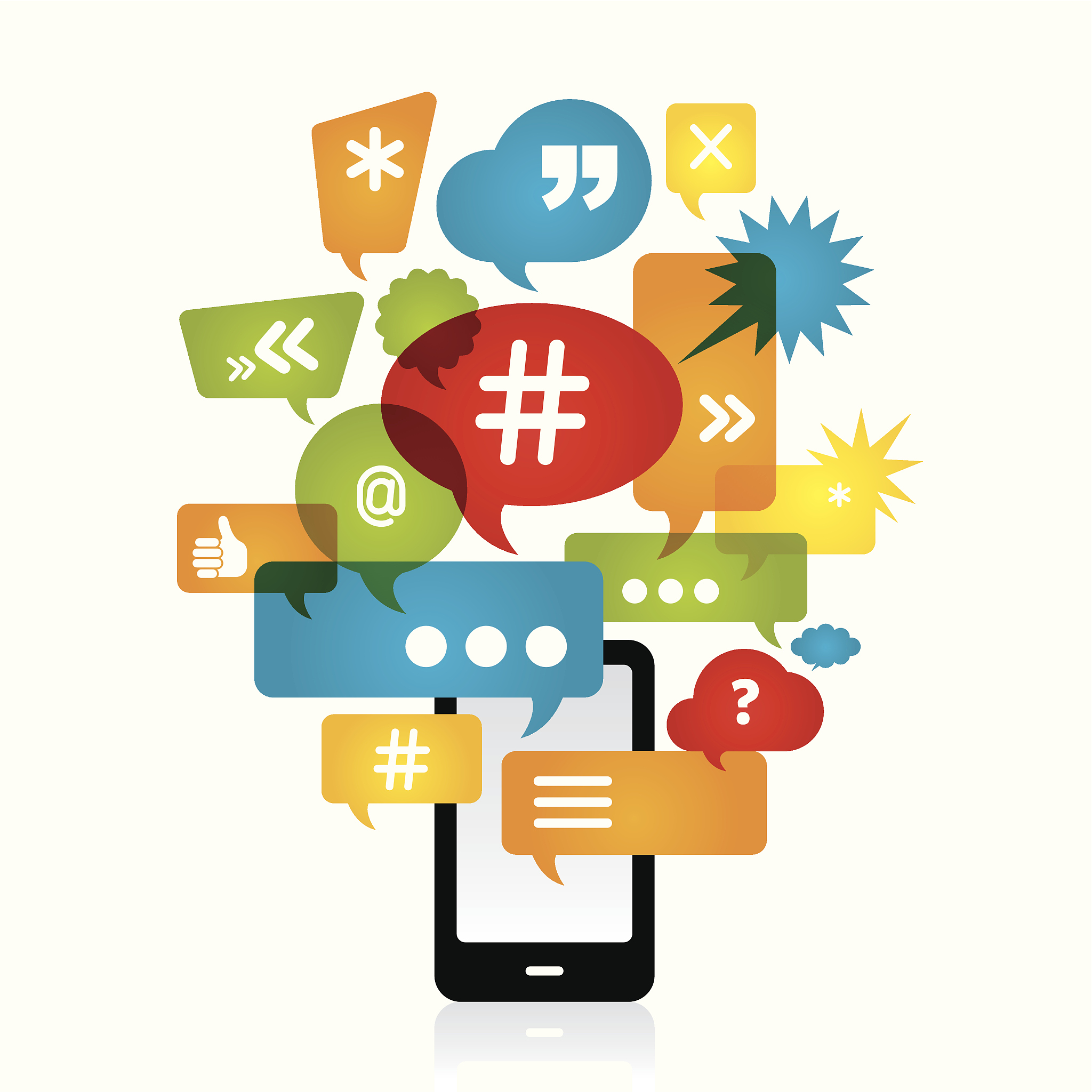 chatting on smart phone