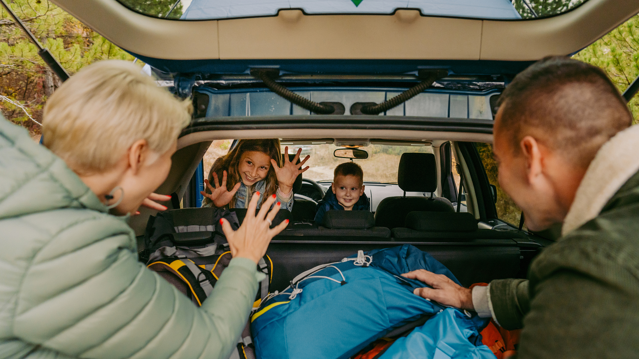 getting ready for family camping