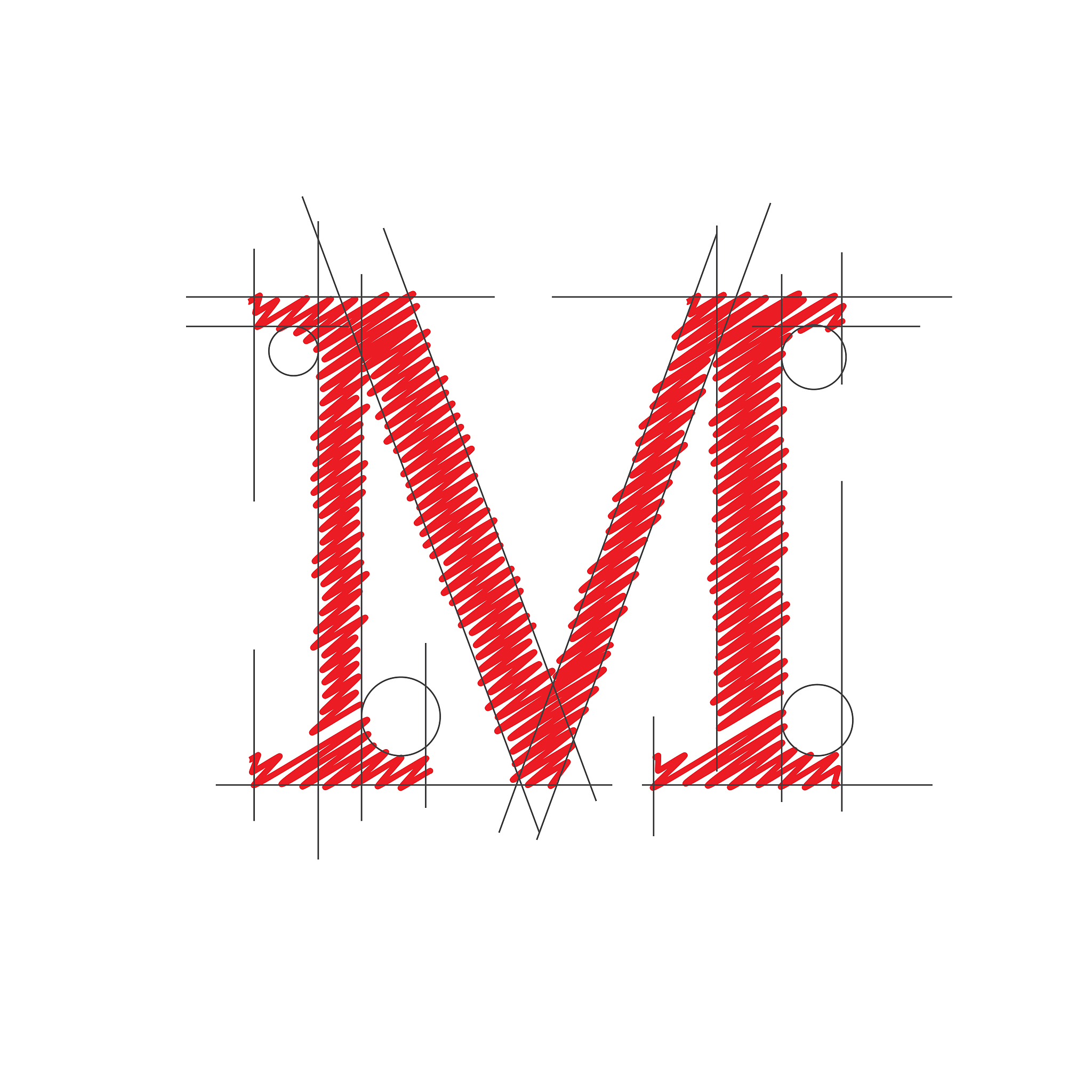 vector sign design letter m