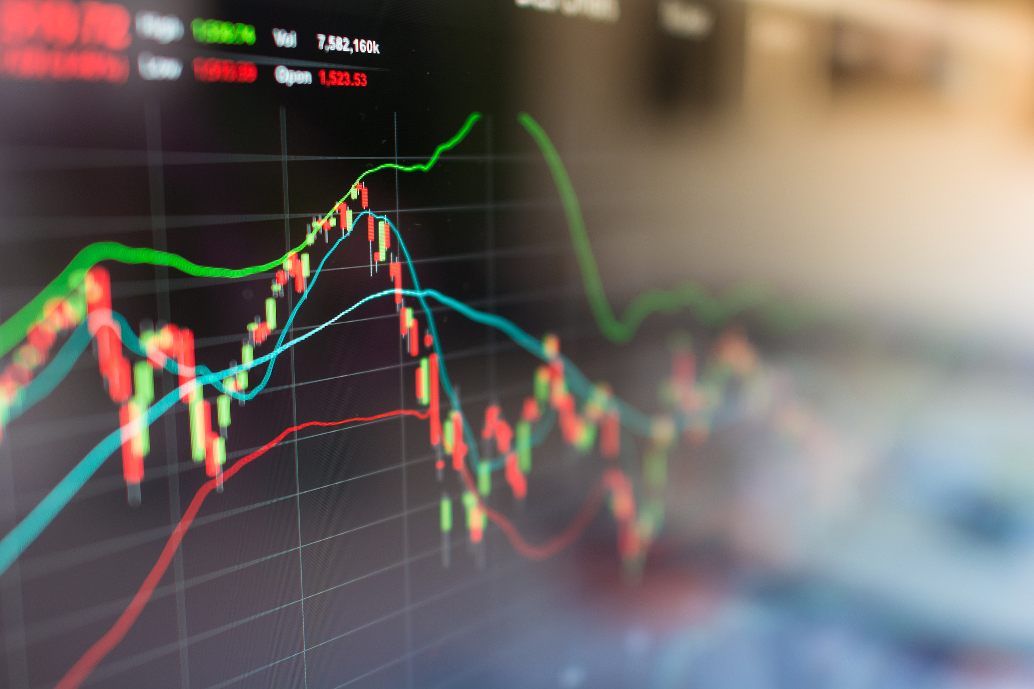 stock market graph.