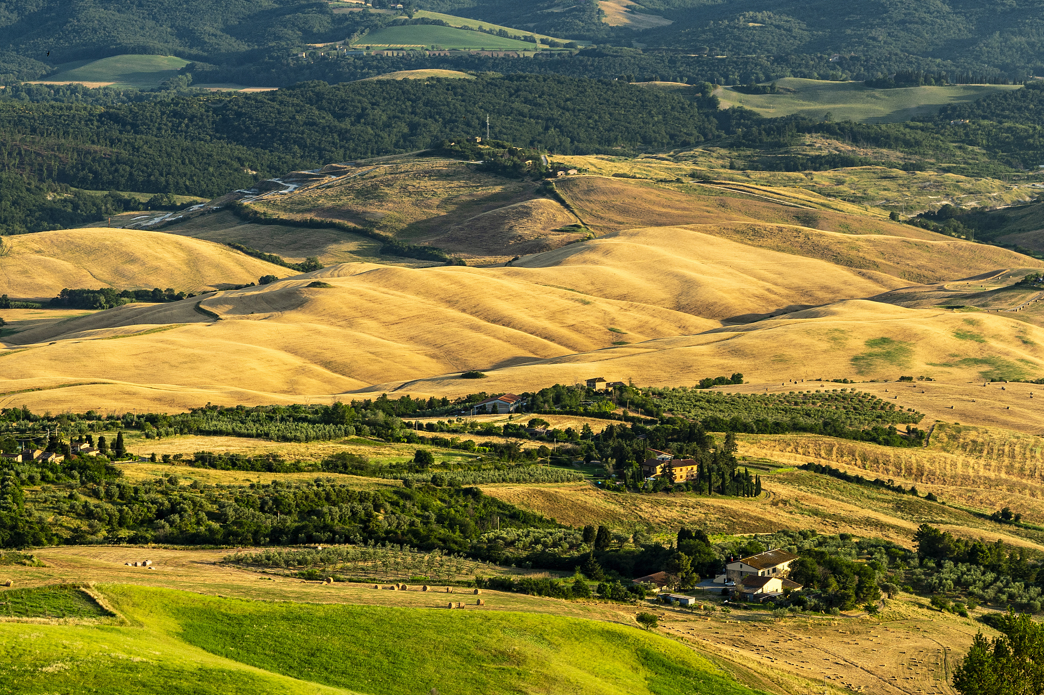 panoramic view from volterra, tuscany