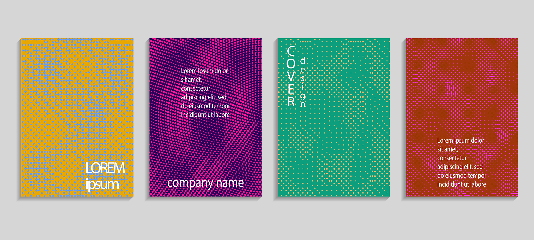 minimal abstract vector halftone covers design. future geometric