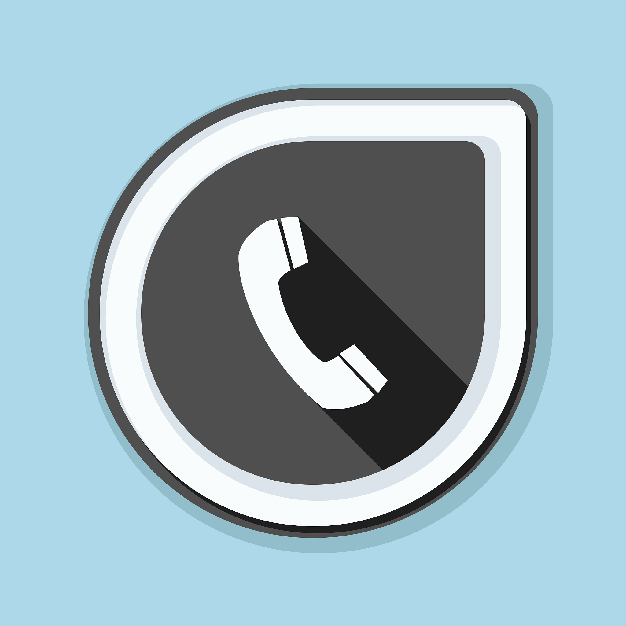 call contact button illustration