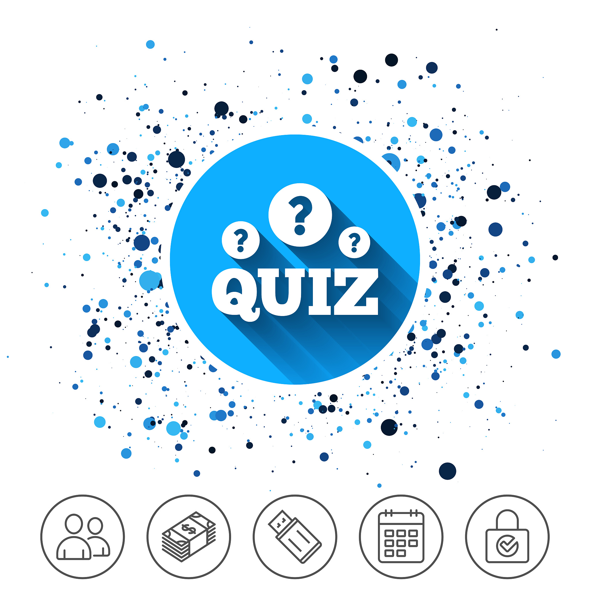 quiz sign icon. questions and answers game.