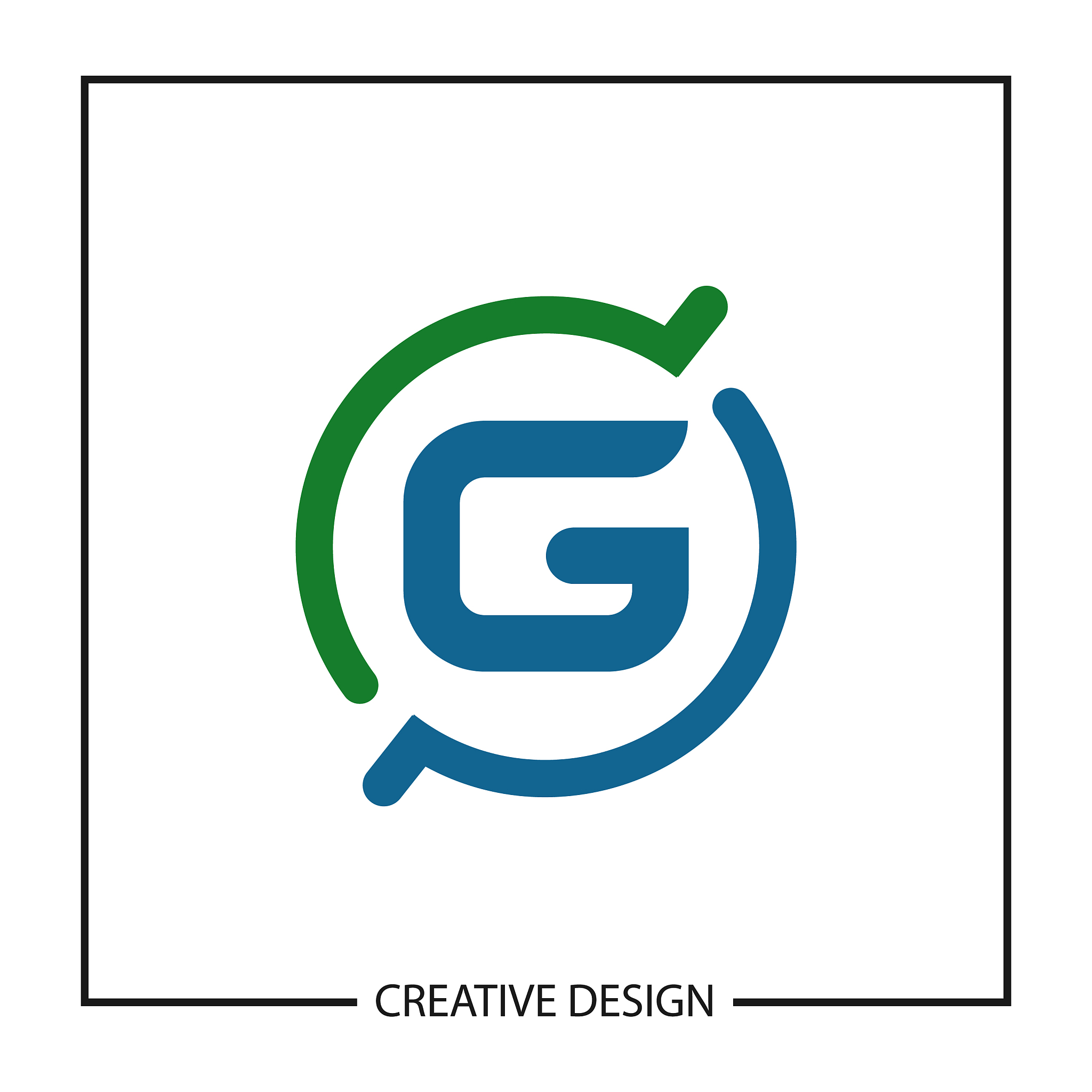 initial letter g logo template design