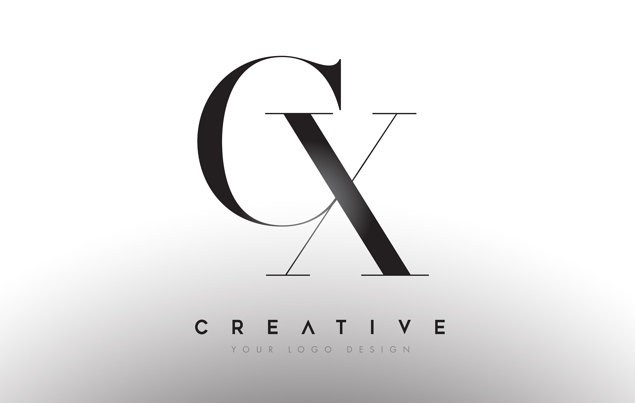cx xc letter design logo logotype icon concept