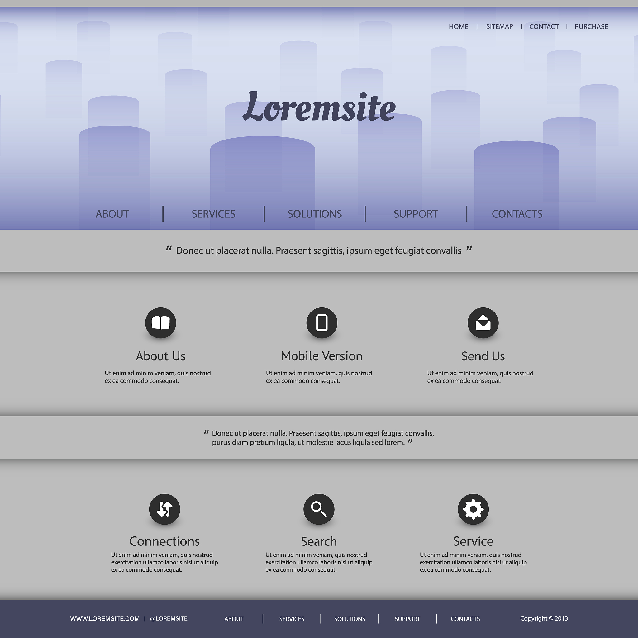 one page website template
