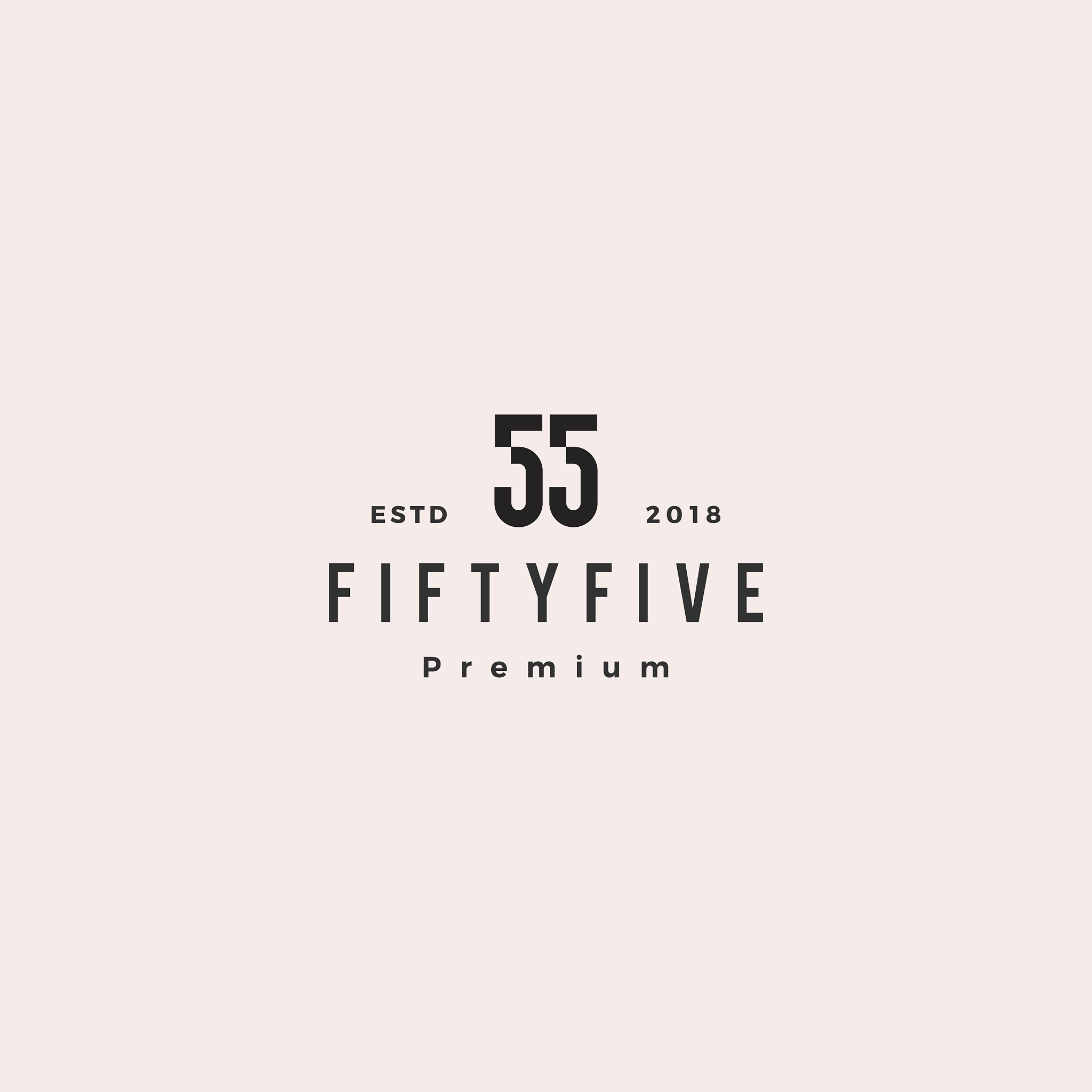 55 fifty five number logo icon sign