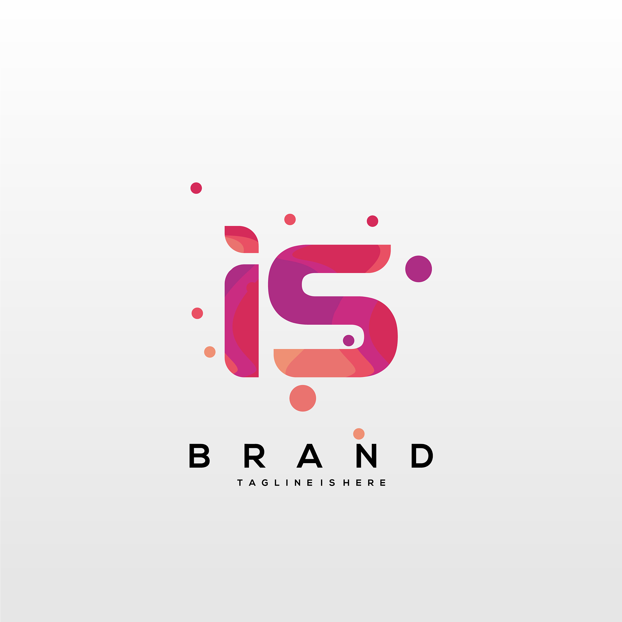 is initial logo with colorful template