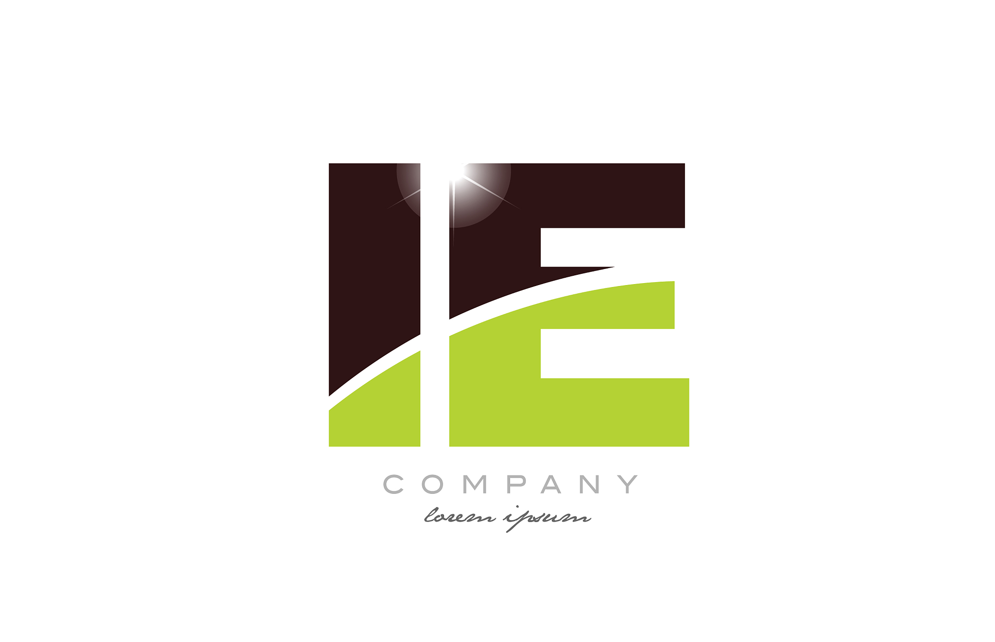 letter ie i e alphabet combination in green and