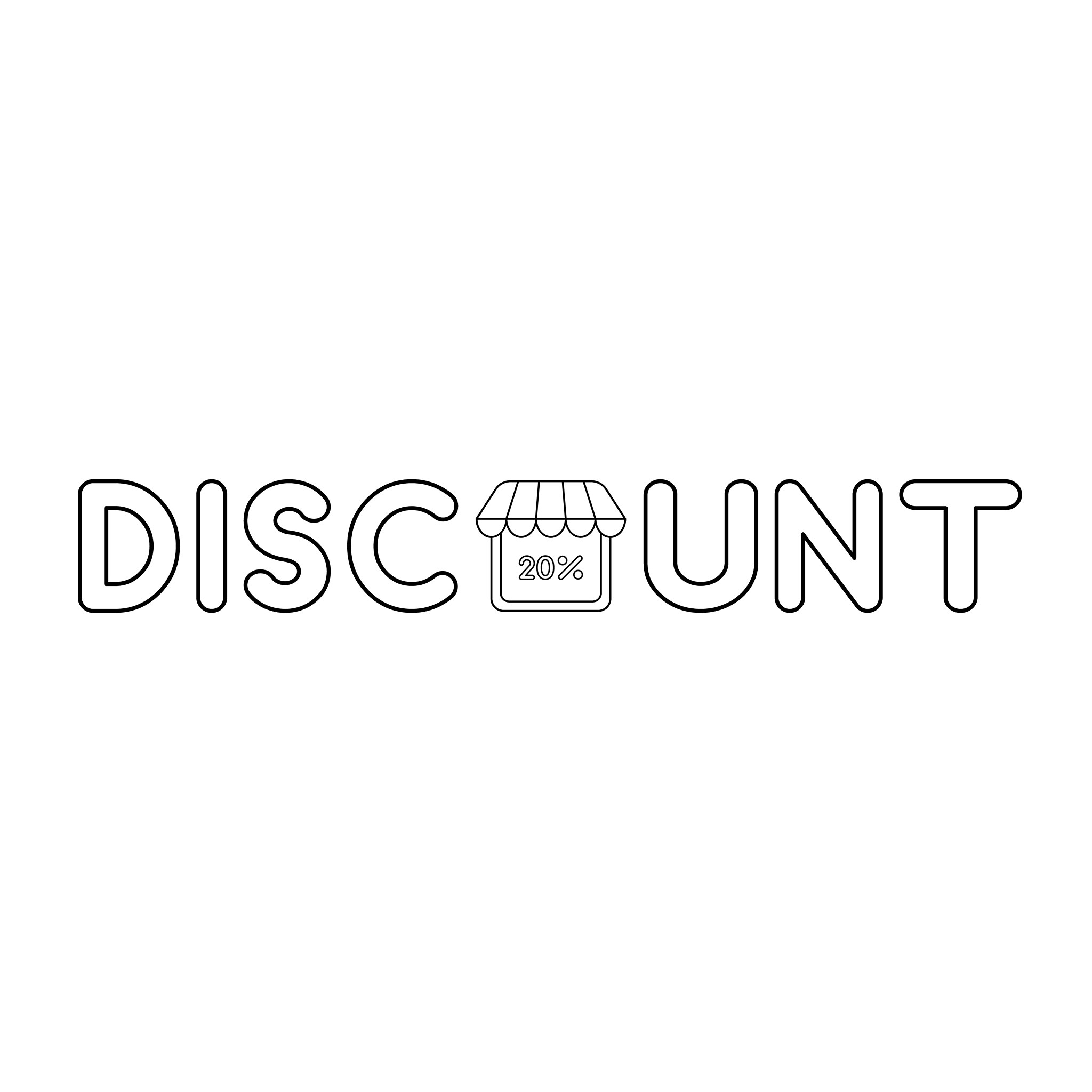icon concept discount word with 20 percent