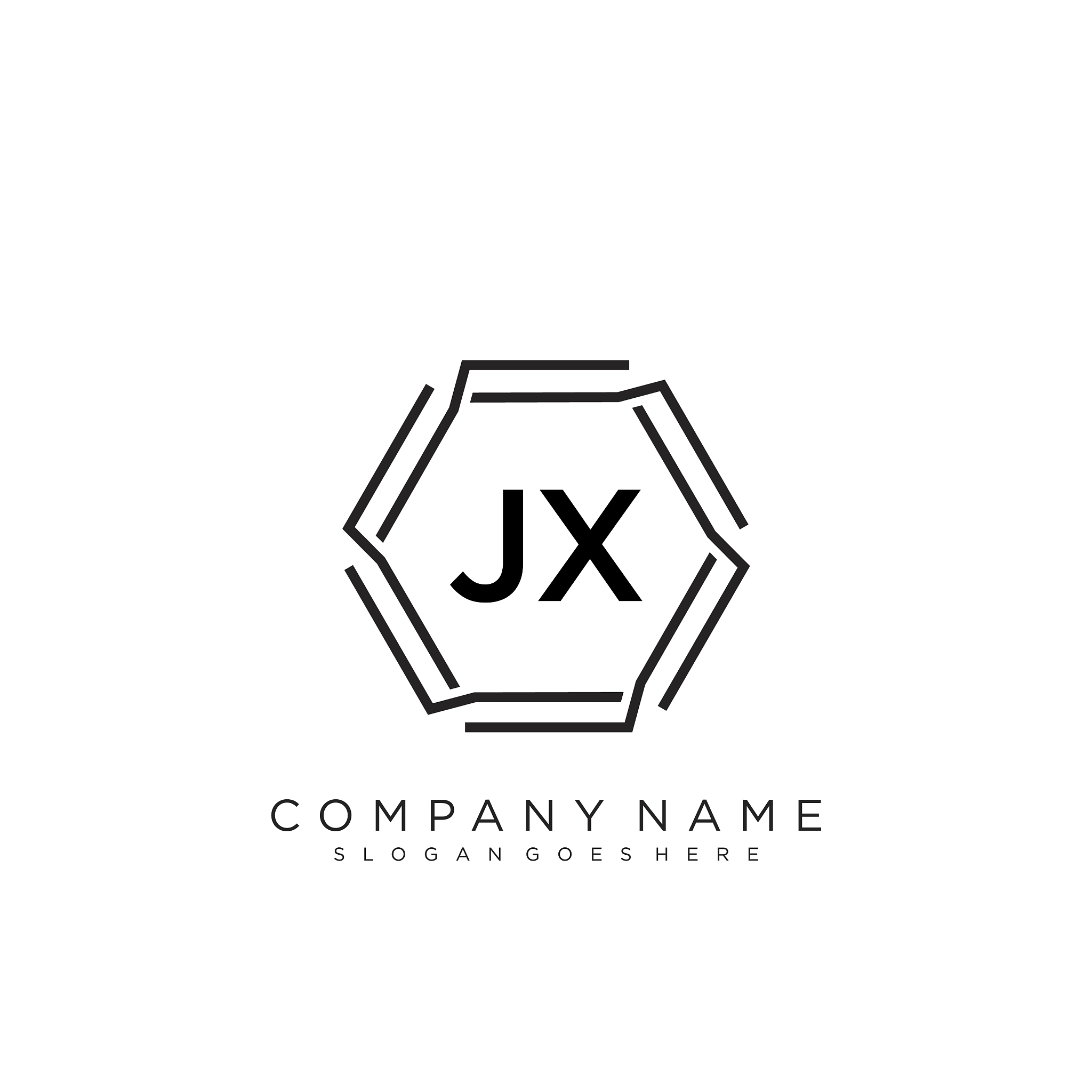 jx initial handwriting logo design