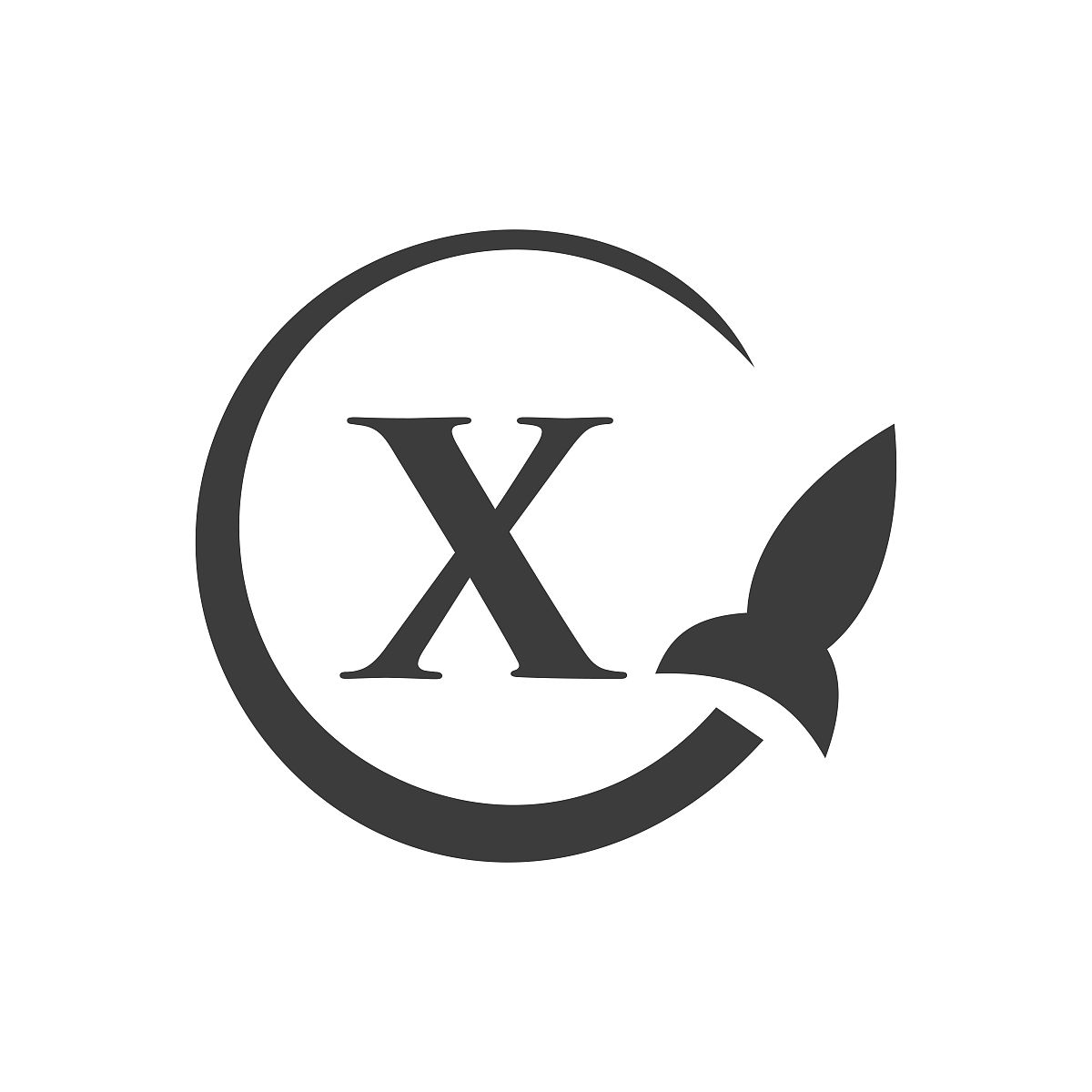 旅行标志上的字母x概念.字母x旅行标志矢量模板
