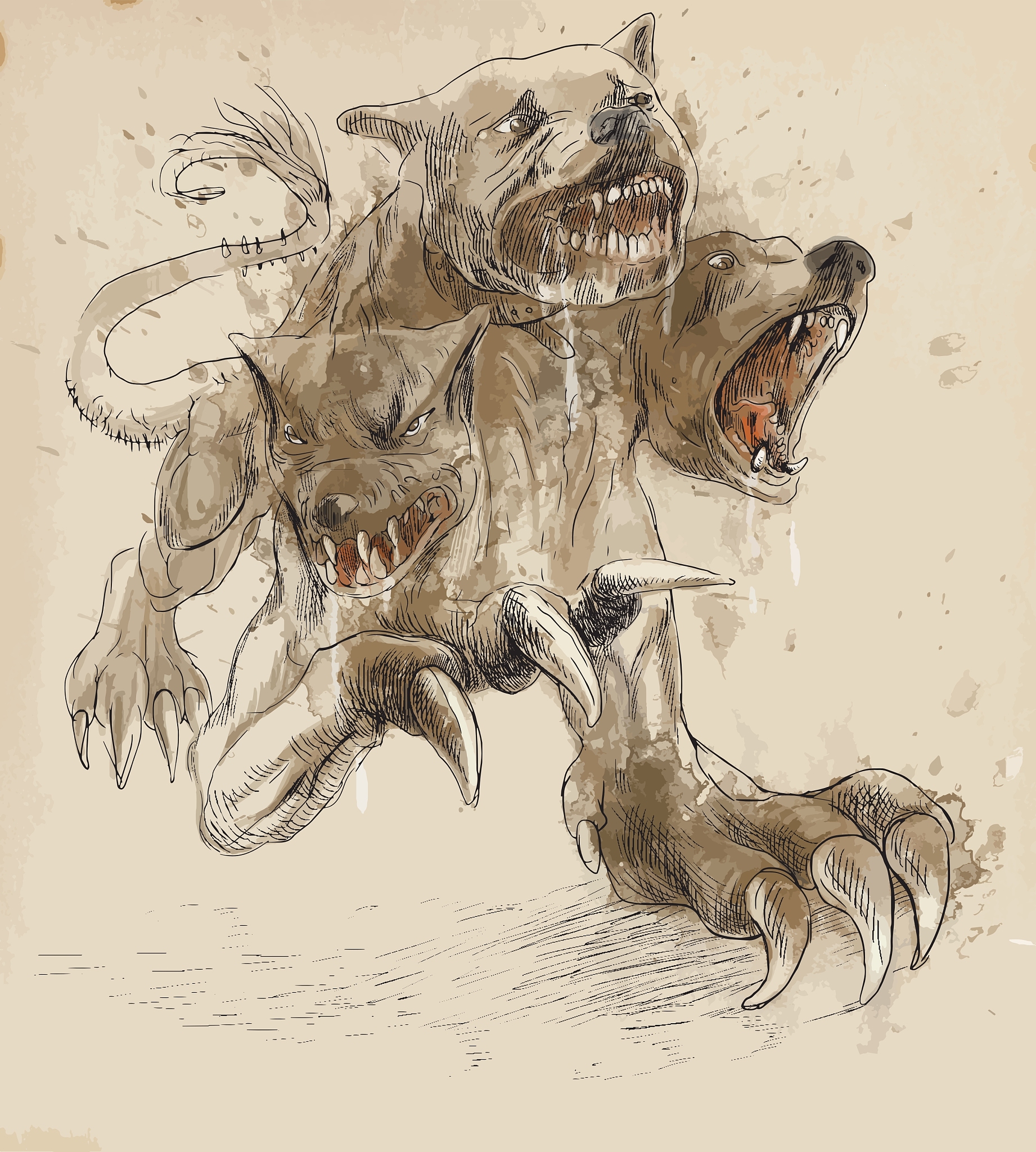 山海经异兽穷奇：凶猛神兽形象解析